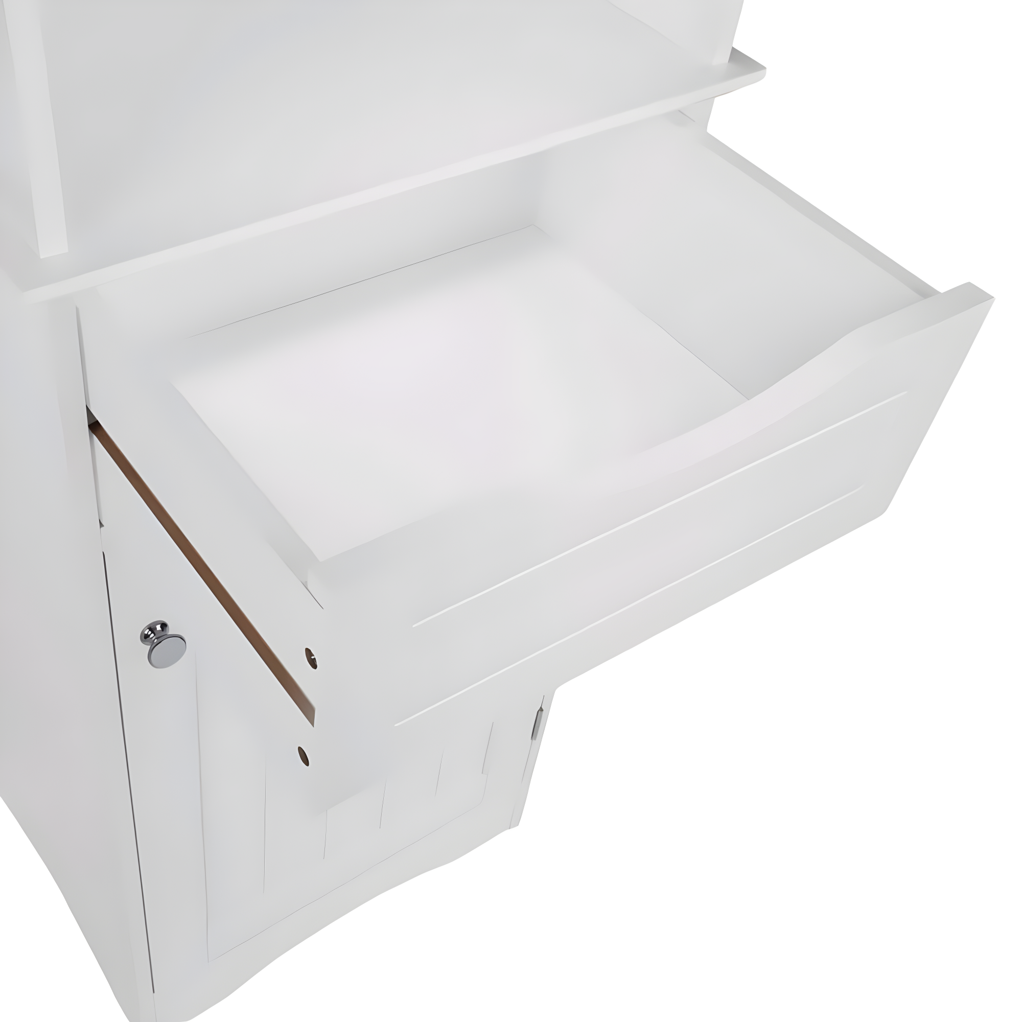 RiverRidge Ashland Tall Bathroom Storage Linen Cabinet and Organizer with Drawer and Shelves