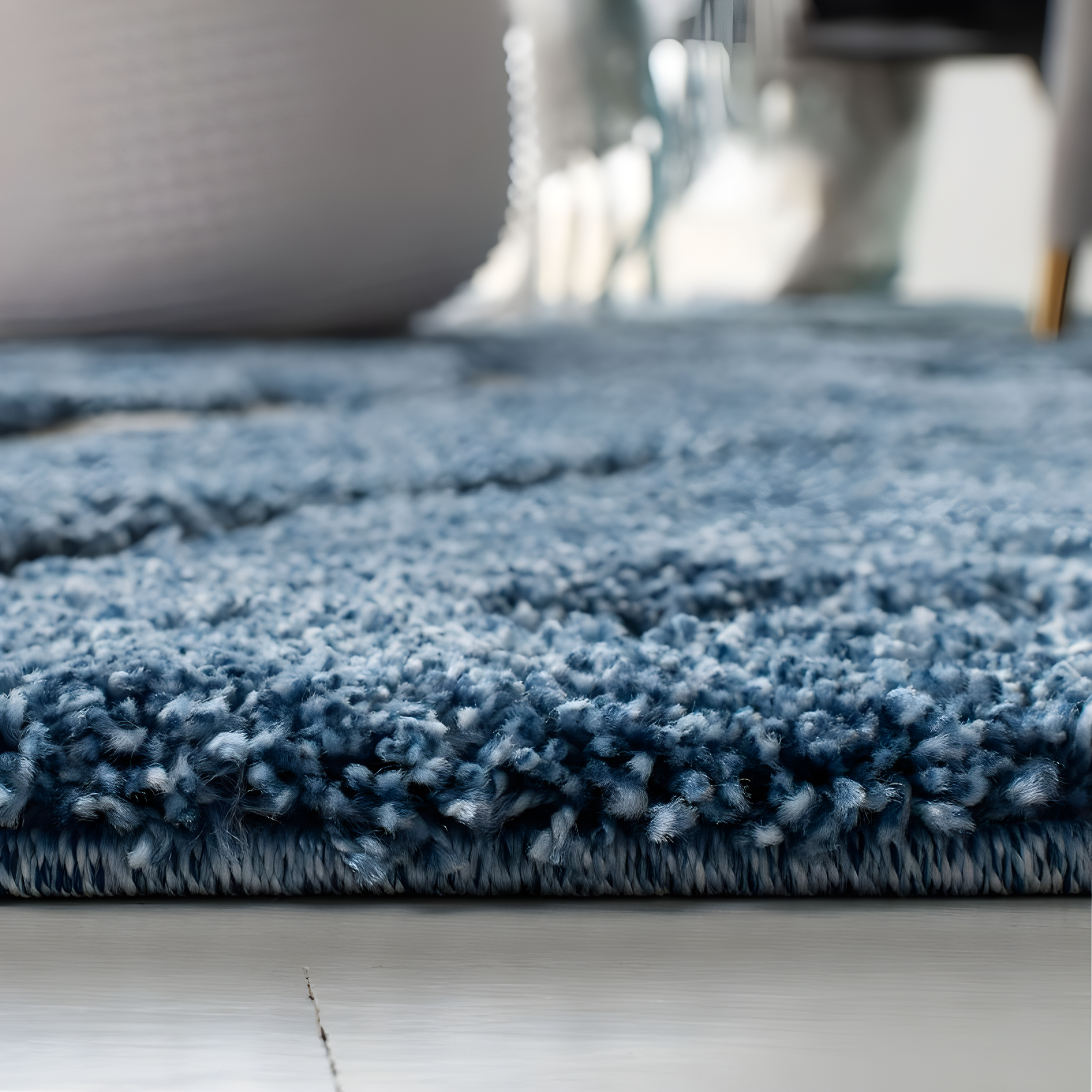 Florida Shag SG455 Power Loomed Indoor Area Rug - Light Blue/Cream - 8'x10' - Safavieh.