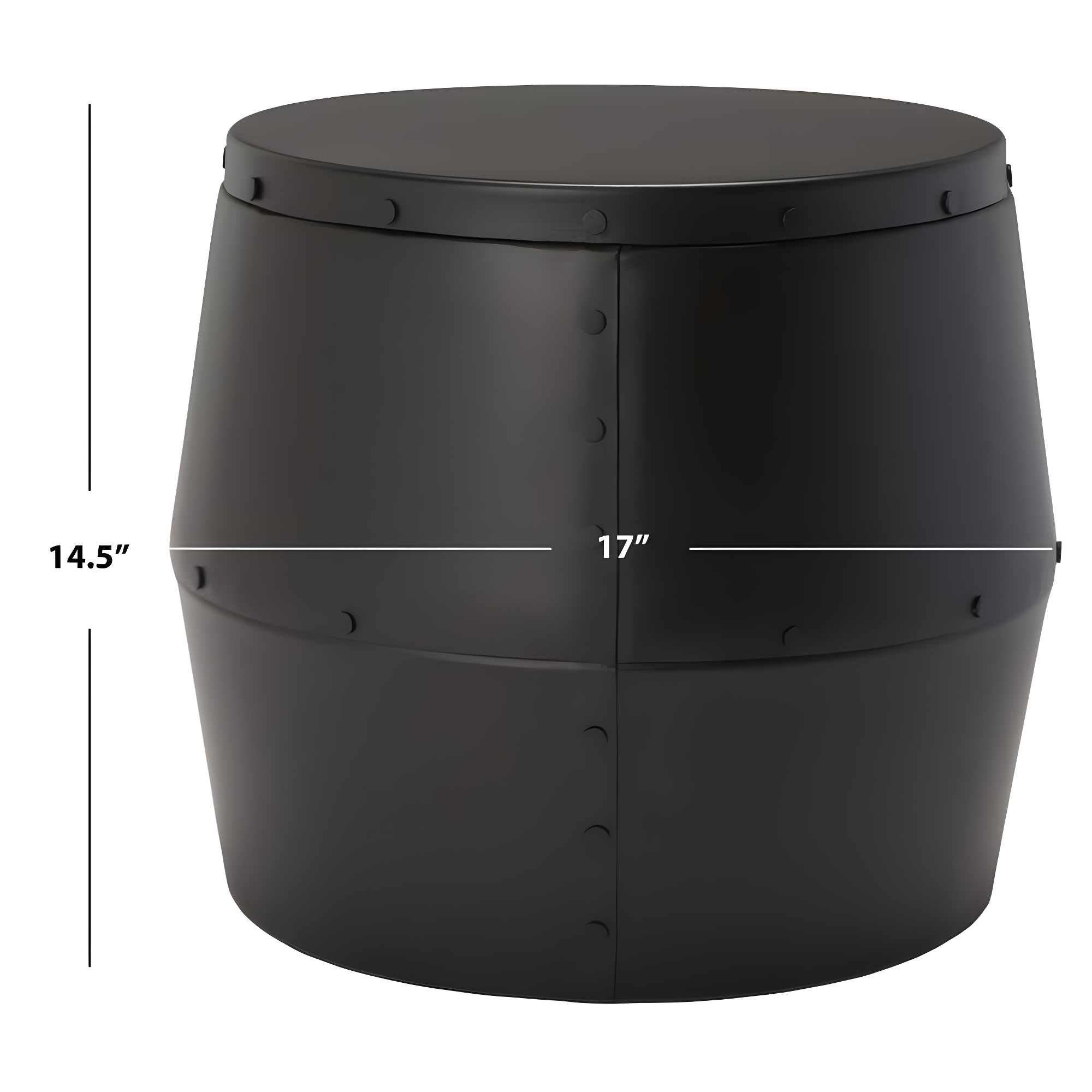 17 Stories Iron Accent Stool