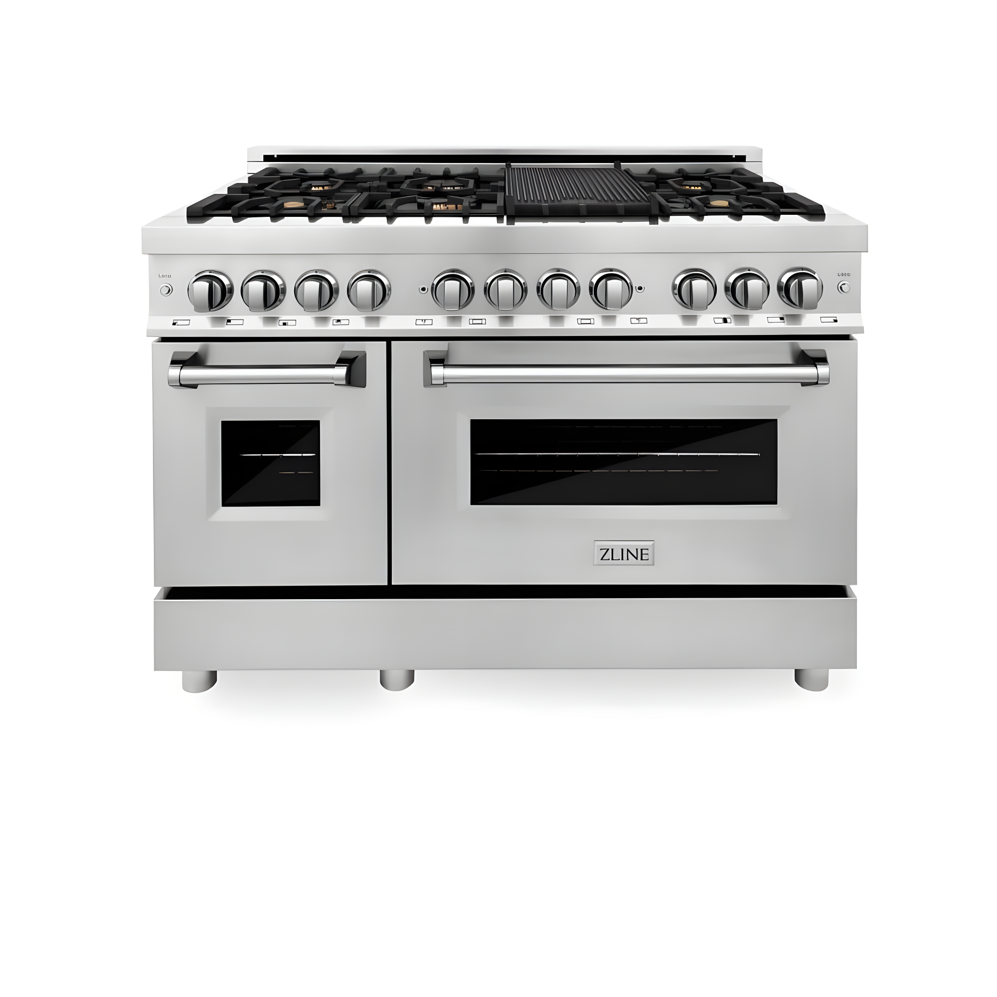 ZLINE 48 in. 6.0 cu. ft. Legacy Dual Fuel Range W/ 7 Burner Gas Cooktop & 2 Electric Ovens in Stainless Steel (RA48)