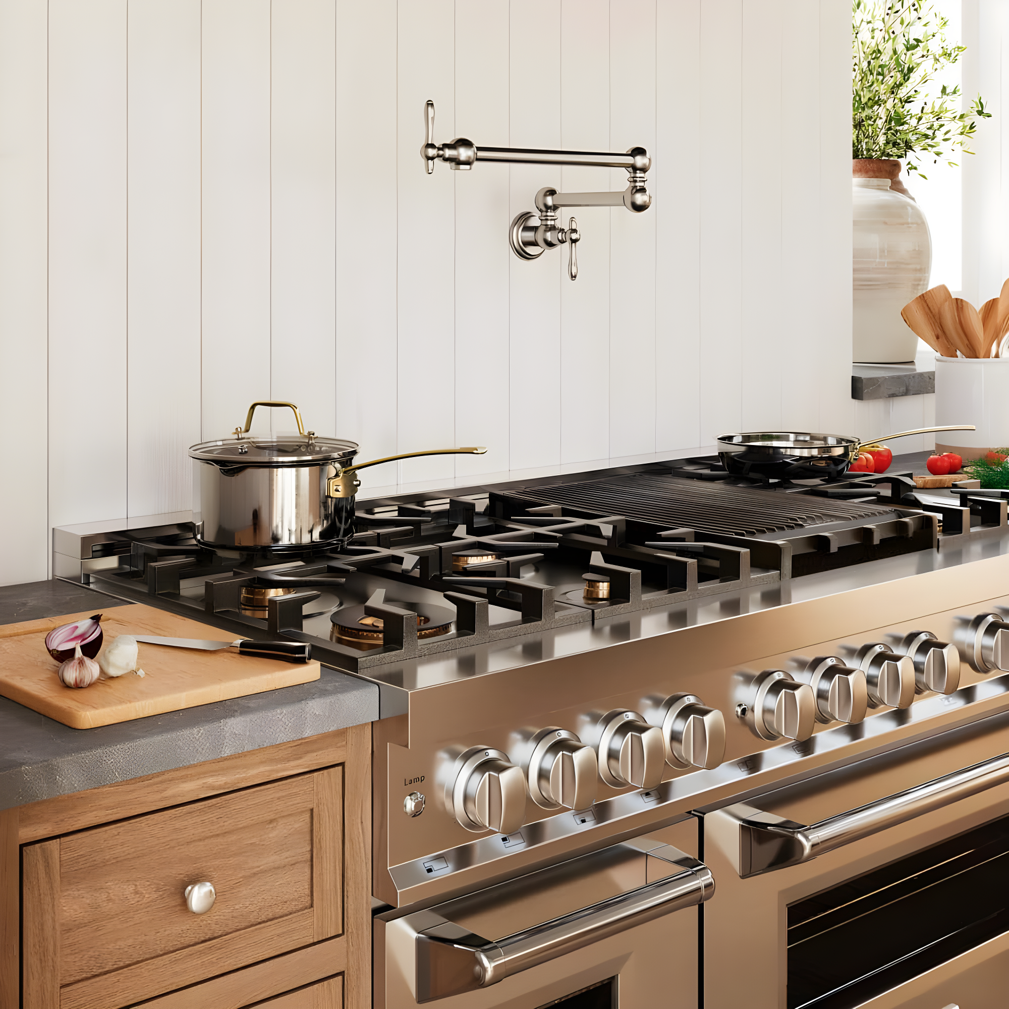 ZLINE 48 in. 6.0 cu. ft. Legacy Dual Fuel Range W/ 7 Burner Gas Cooktop & 2 Electric Ovens in Stainless Steel (RA48)