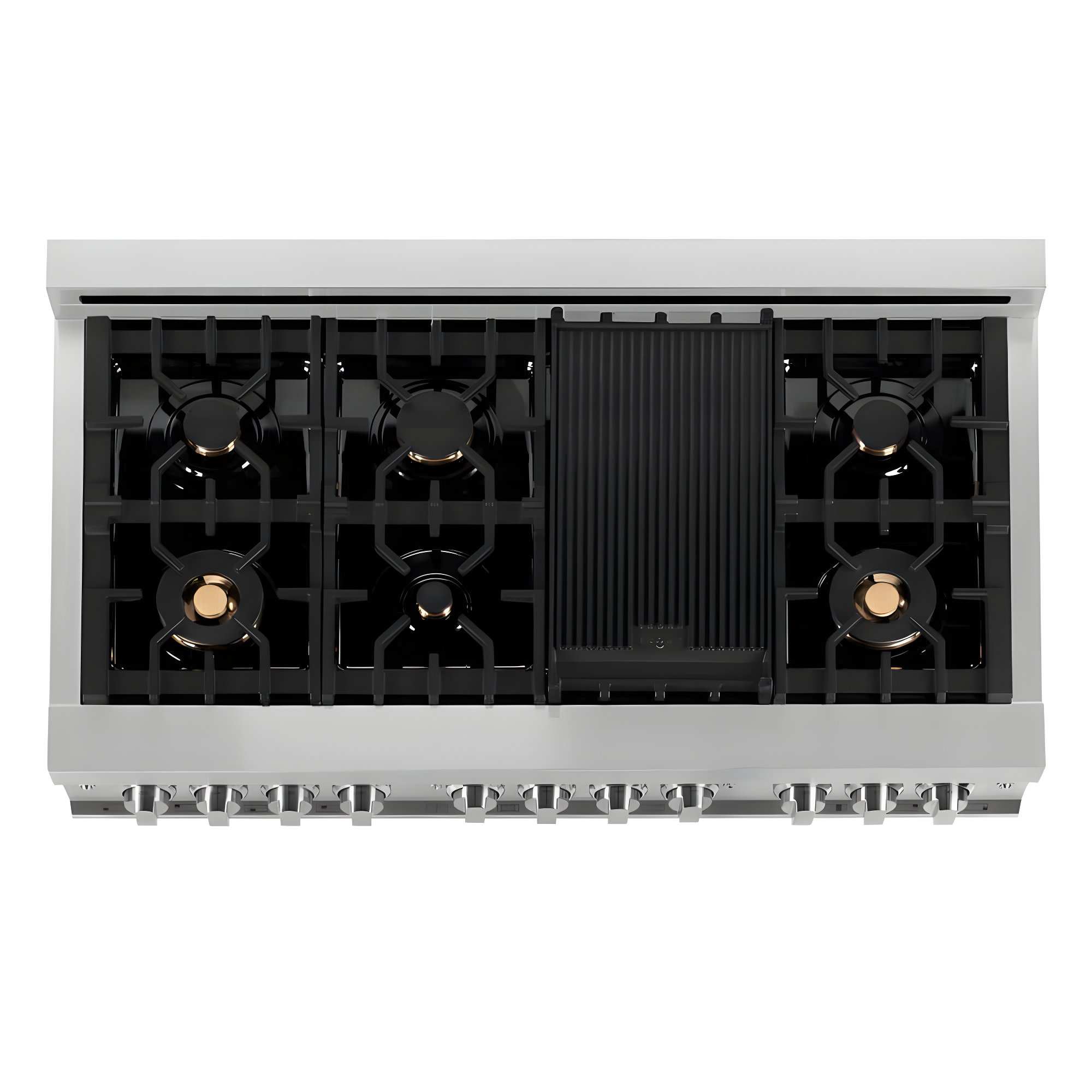 ZLINE 48 in. 6.0 cu. ft. Legacy Dual Fuel Range W/ 7 Burner Gas Cooktop & 2 Electric Ovens in Stainless Steel (RA48)