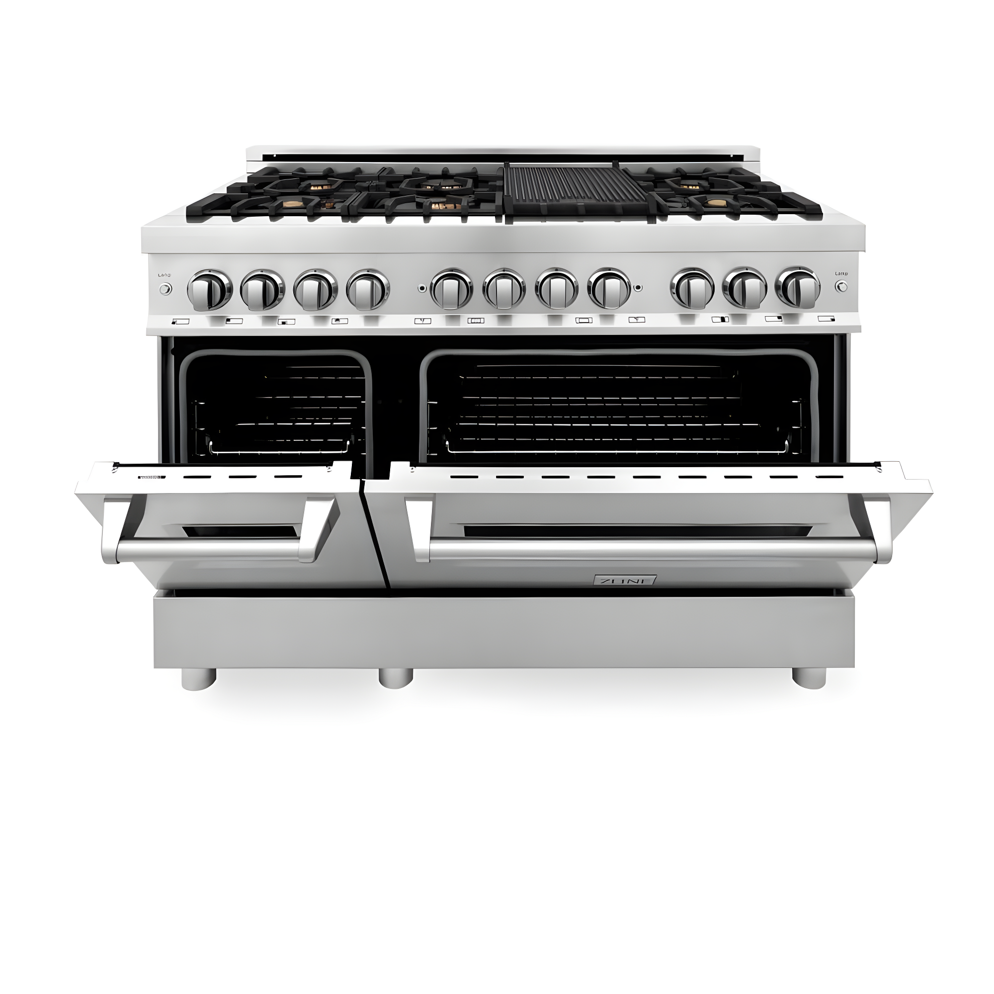 ZLINE 48 in. 6.0 cu. ft. Legacy Dual Fuel Range W/ 7 Burner Gas Cooktop & 2 Electric Ovens in Stainless Steel (RA48)