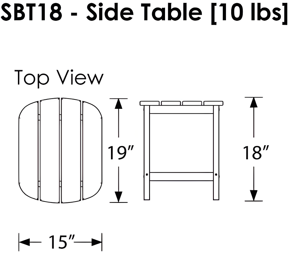 South Beach 18" Side Table
