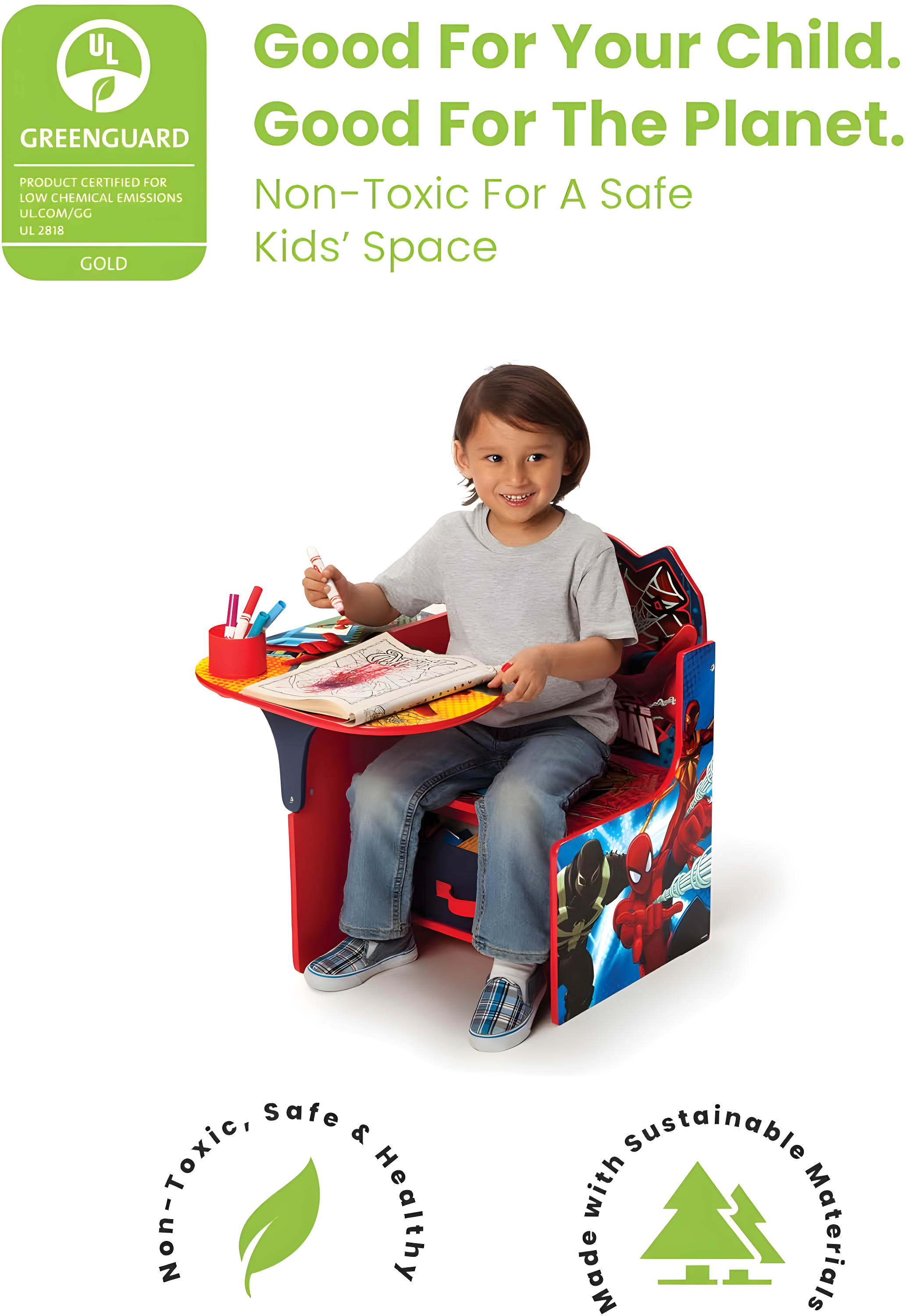 Delta Children Kids Chair Desk with Storage Bin