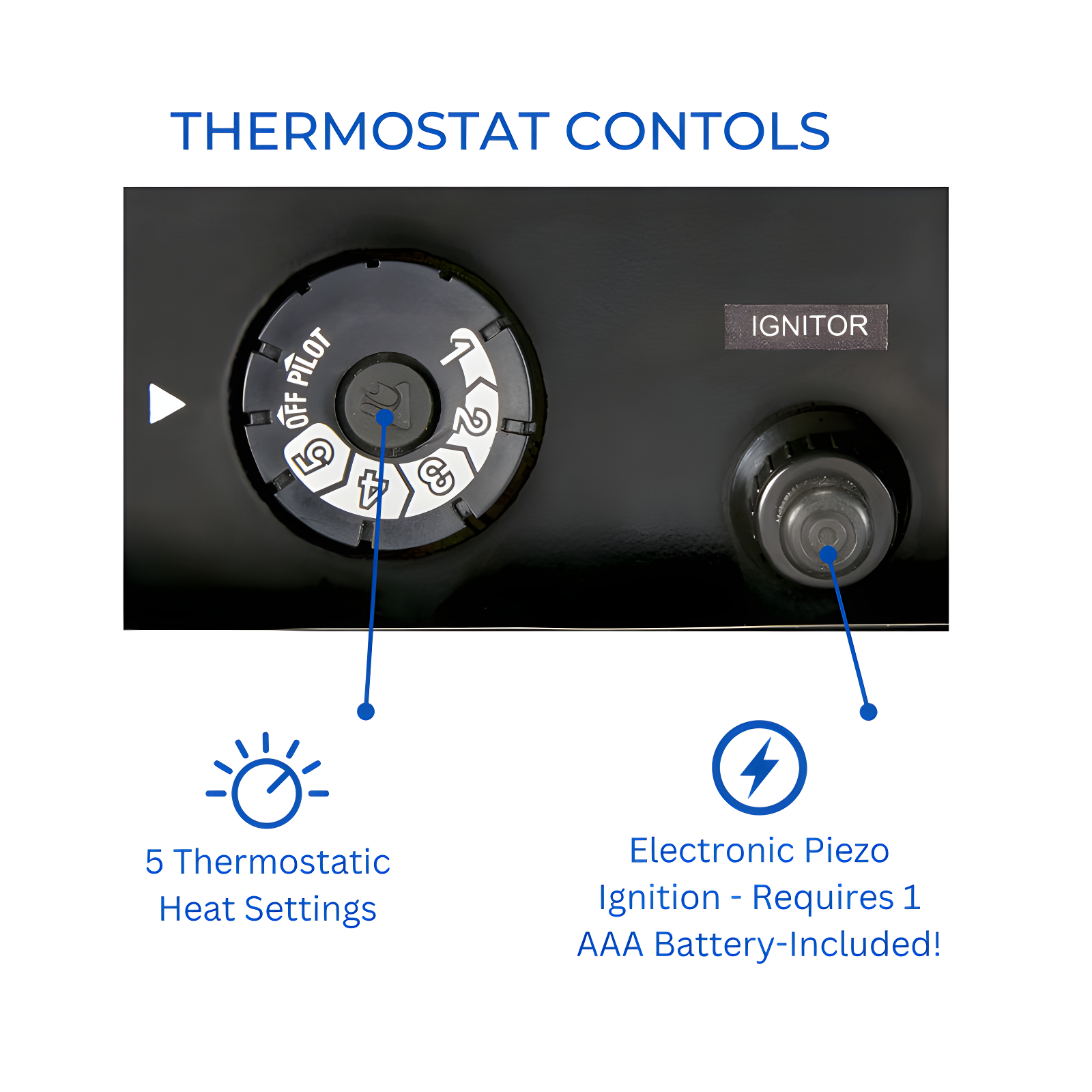 Duluth Forge Duluth Forge Ventless Dual Fuel Gas Log Set, Split Oak, T-Stat Control