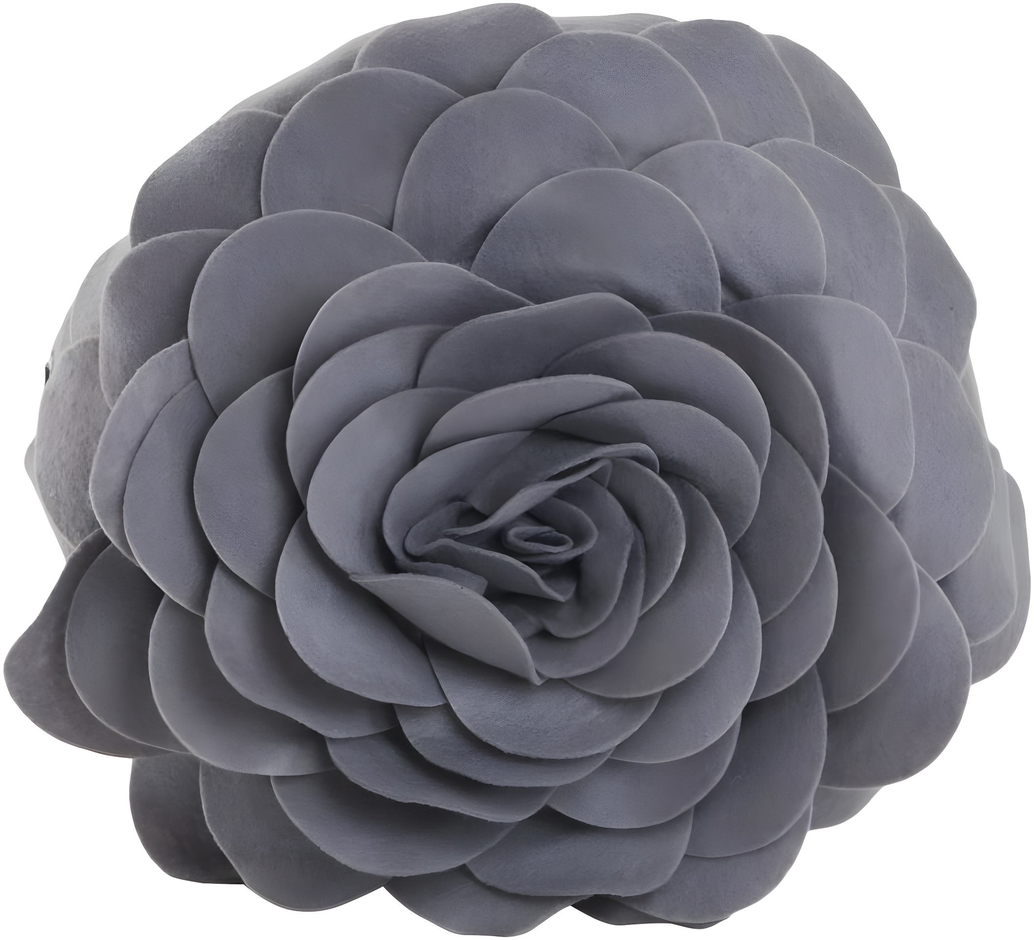 Flower Appliqued Felt Throw Pillow