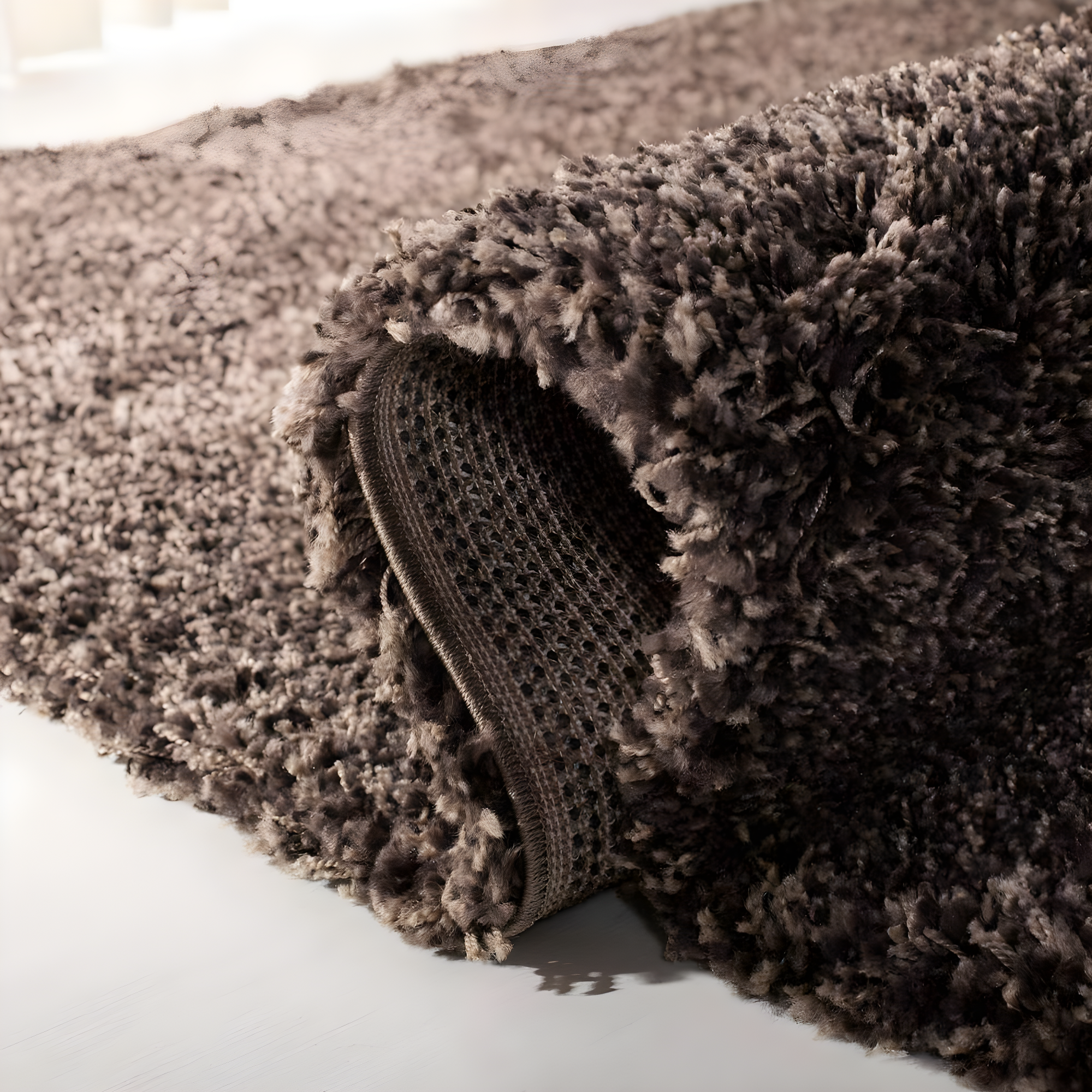 Shag SG151 Power Loomed Indoor Area Rug - Mushroom - 4'x6' - Safavieh.