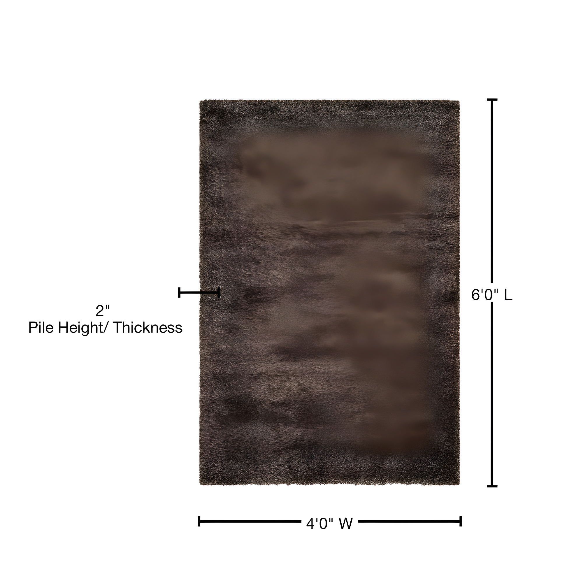 Shag SG151 Power Loomed Indoor Area Rug - Mushroom - 4'x6' - Safavieh.