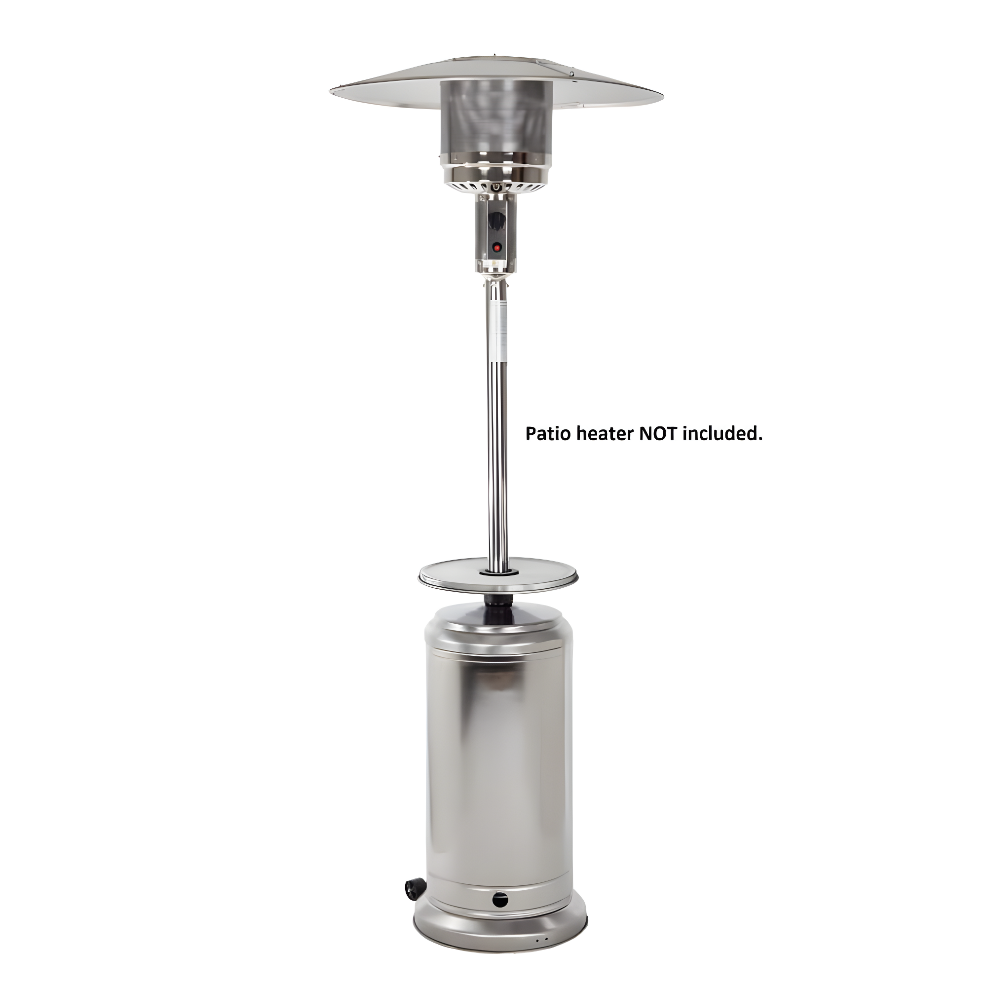 Fire Sense Fire Sense Adjustable Table for Patio Heater Stainless Steel Construction, Fits heaters with 2-1/2” Diameter Posts-16" Diameter