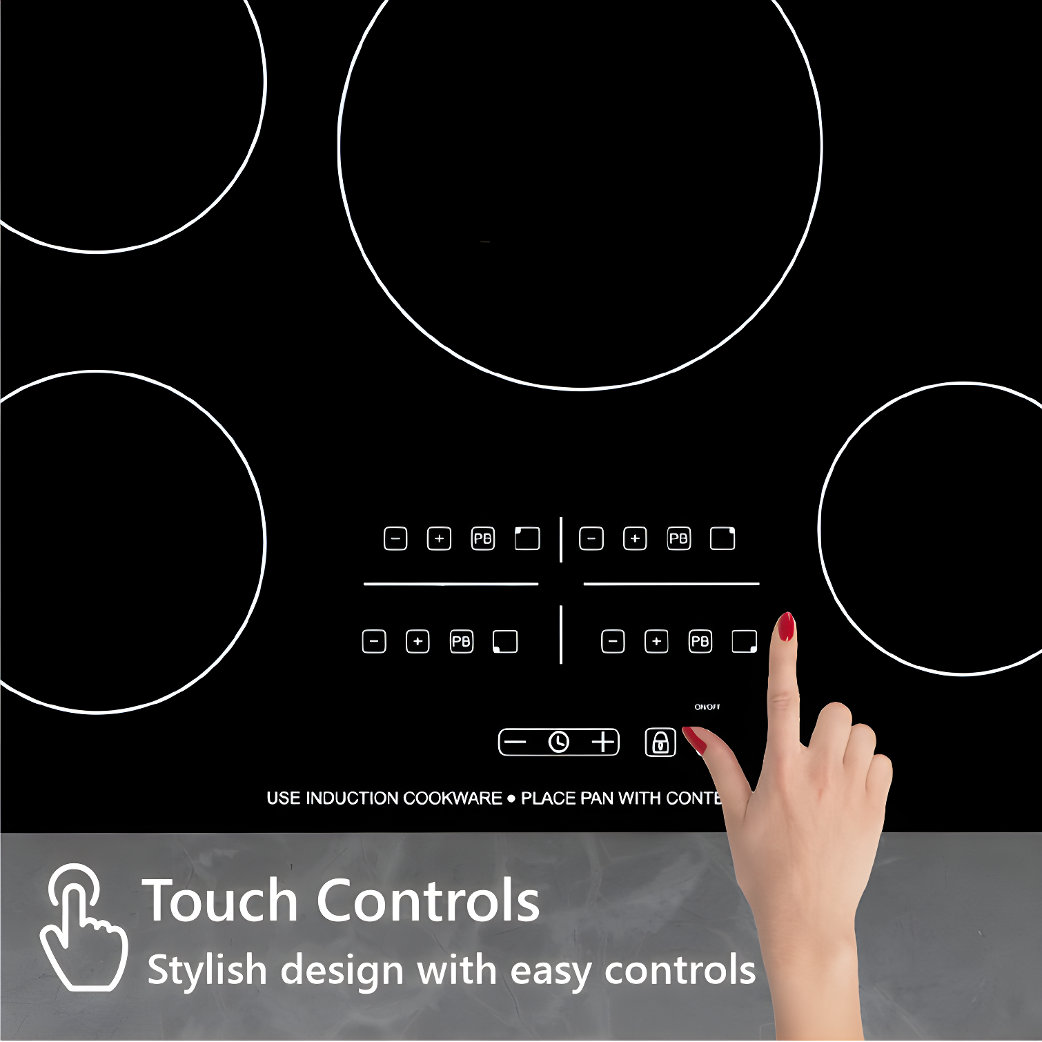 Equator Advanced Appliances Equator 30" Built-In 4 Burner Induction Cooktop POWER BOOST Keep Warm 240V/7400W BIC 304