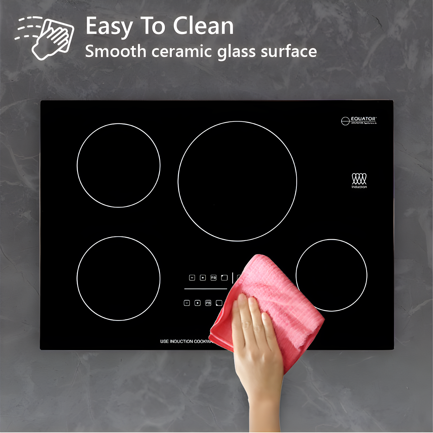 Equator Advanced Appliances Equator 30" Built-In 4 Burner Induction Cooktop POWER BOOST Keep Warm 240V/7400W BIC 304