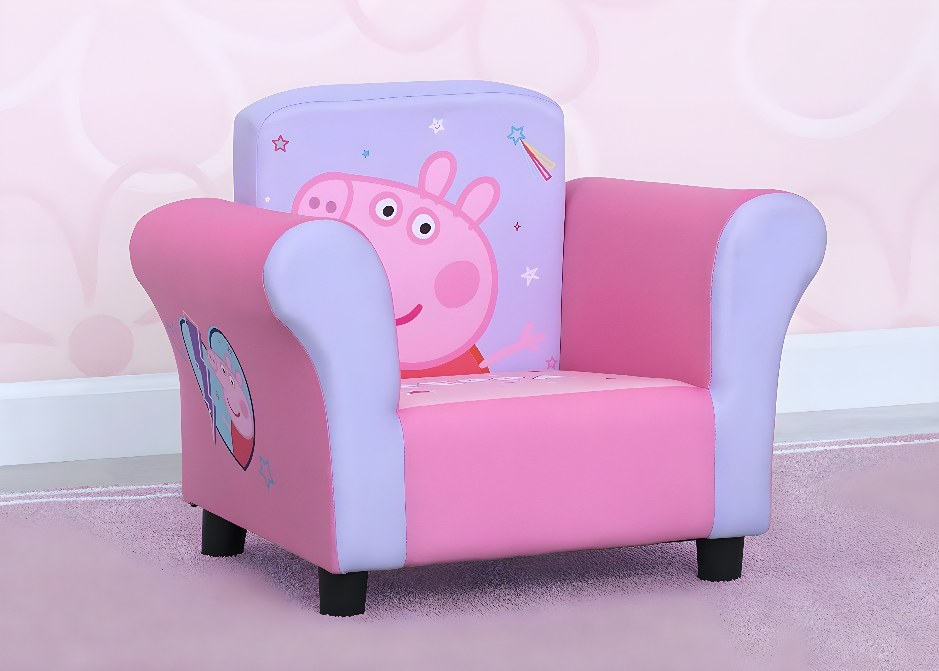 Delta Children Peppa Pig Upholstered Chair Kids Club