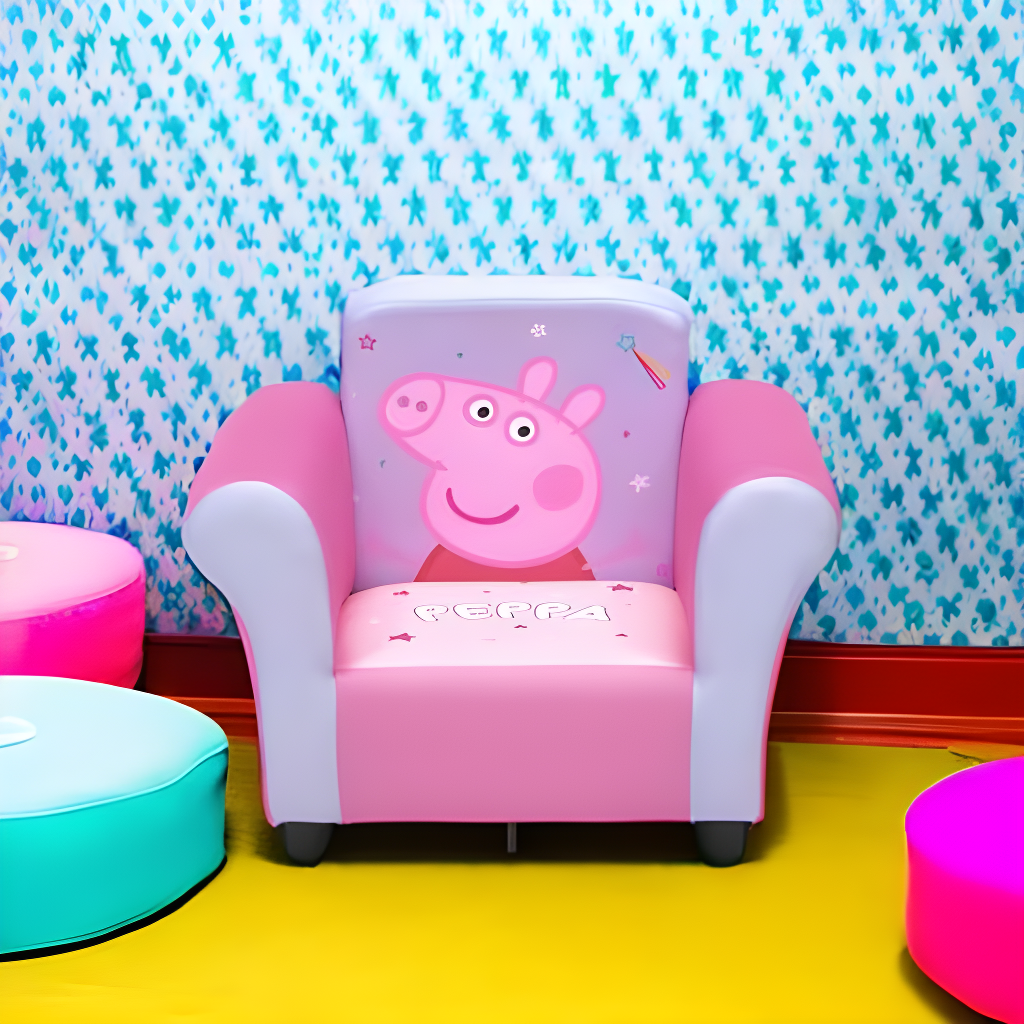 Delta Children Peppa Pig Upholstered Chair Kids Club