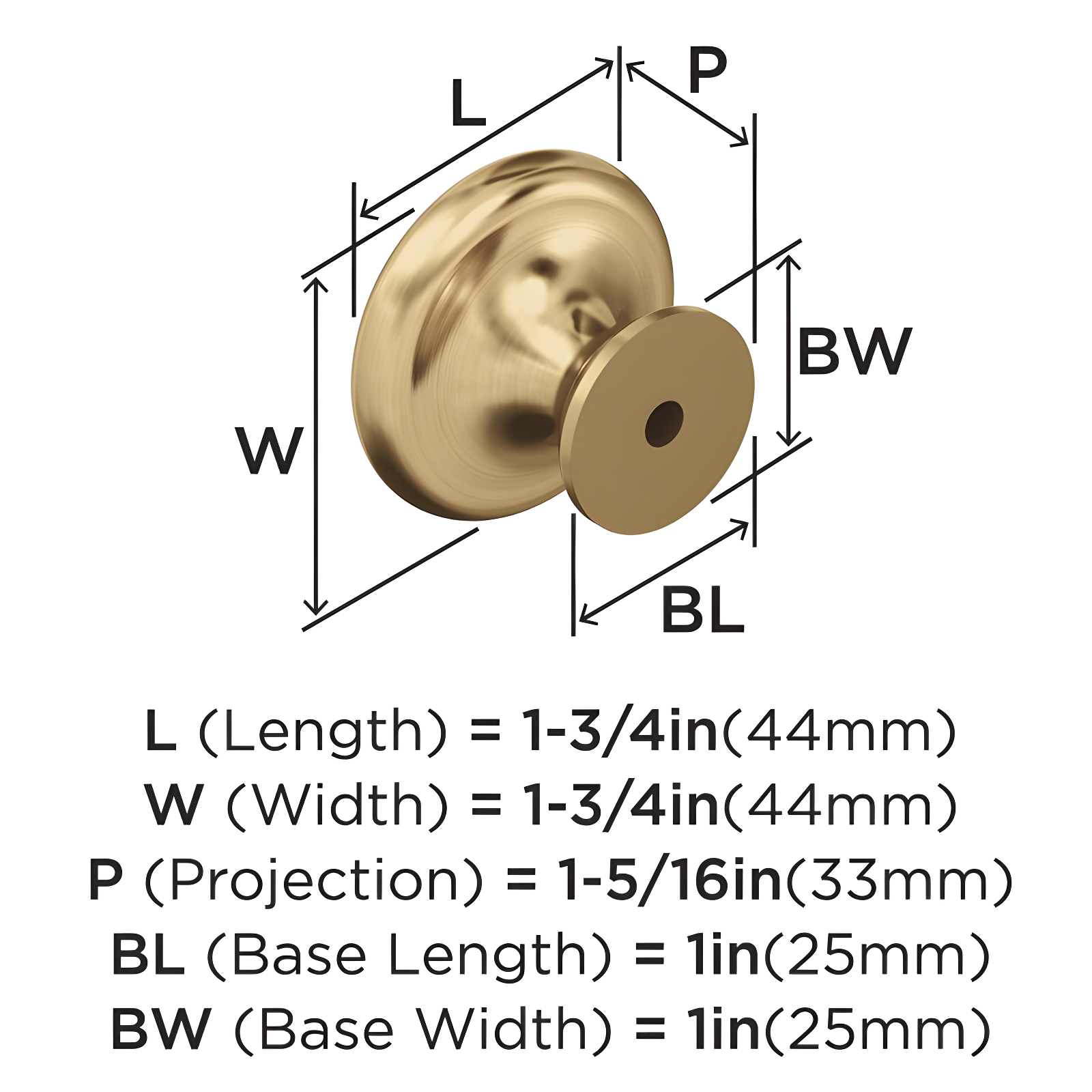Oversized Inspirations Diameter Mushroom Knob