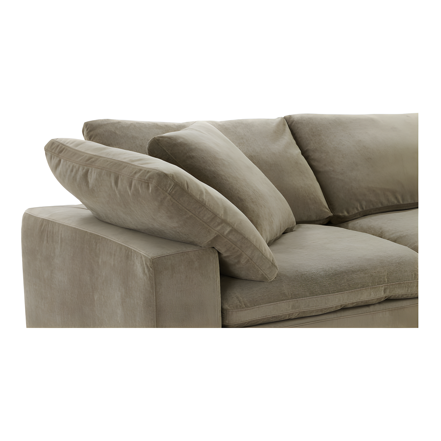 Desert Sage Performance Fabric Modular Sectional with Removable Cushions