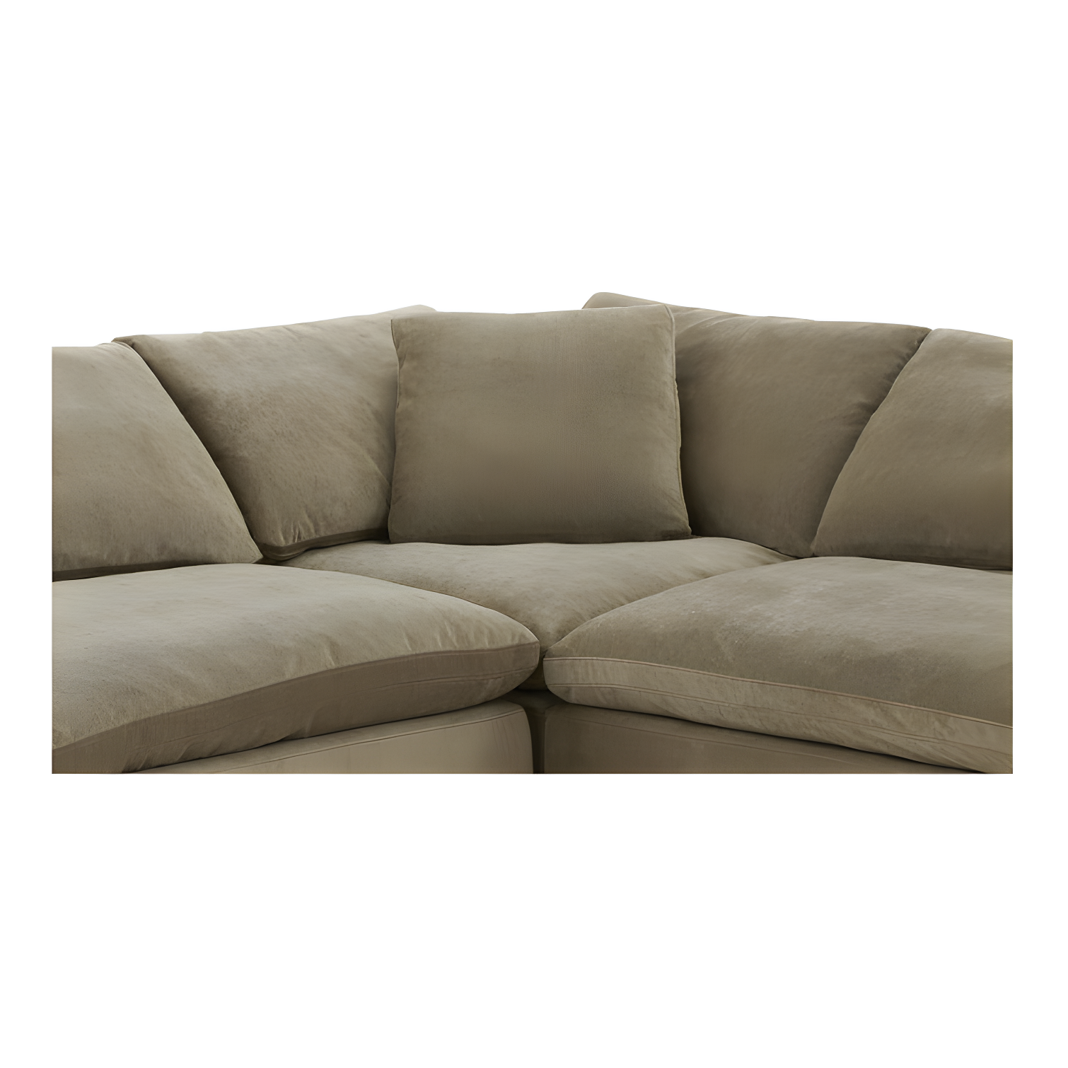 Desert Sage Performance Fabric Modular Sectional with Removable Cushions