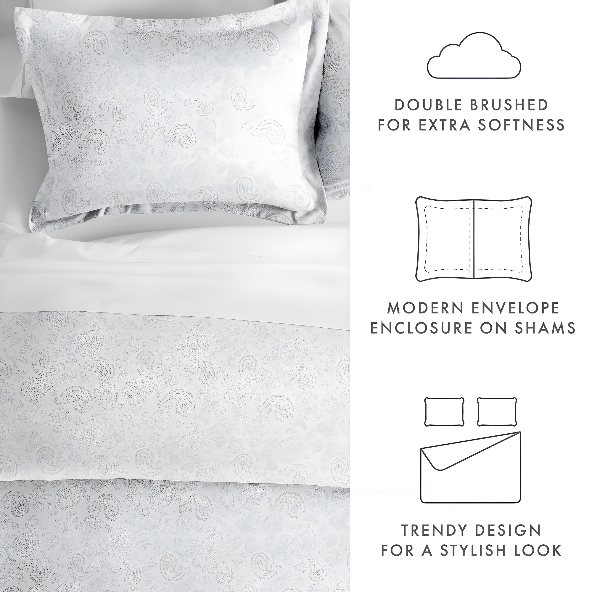 Becky Cameron™ Modern & Contemporary Paisley Duvet Cover Set