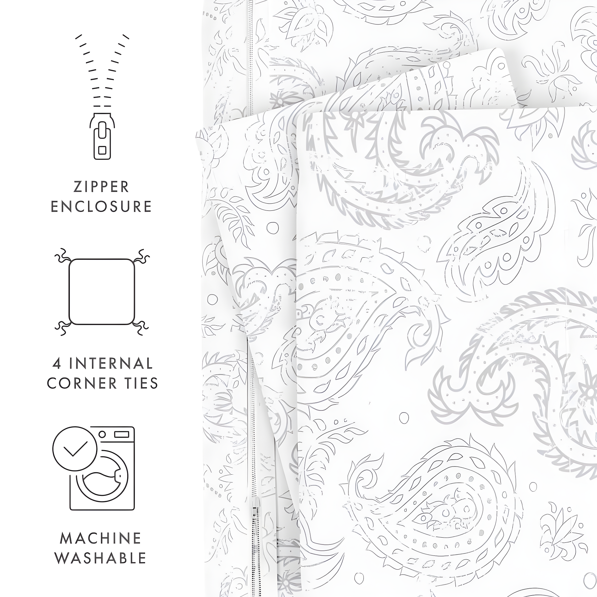 Becky Cameron™ Modern & Contemporary Paisley Duvet Cover Set