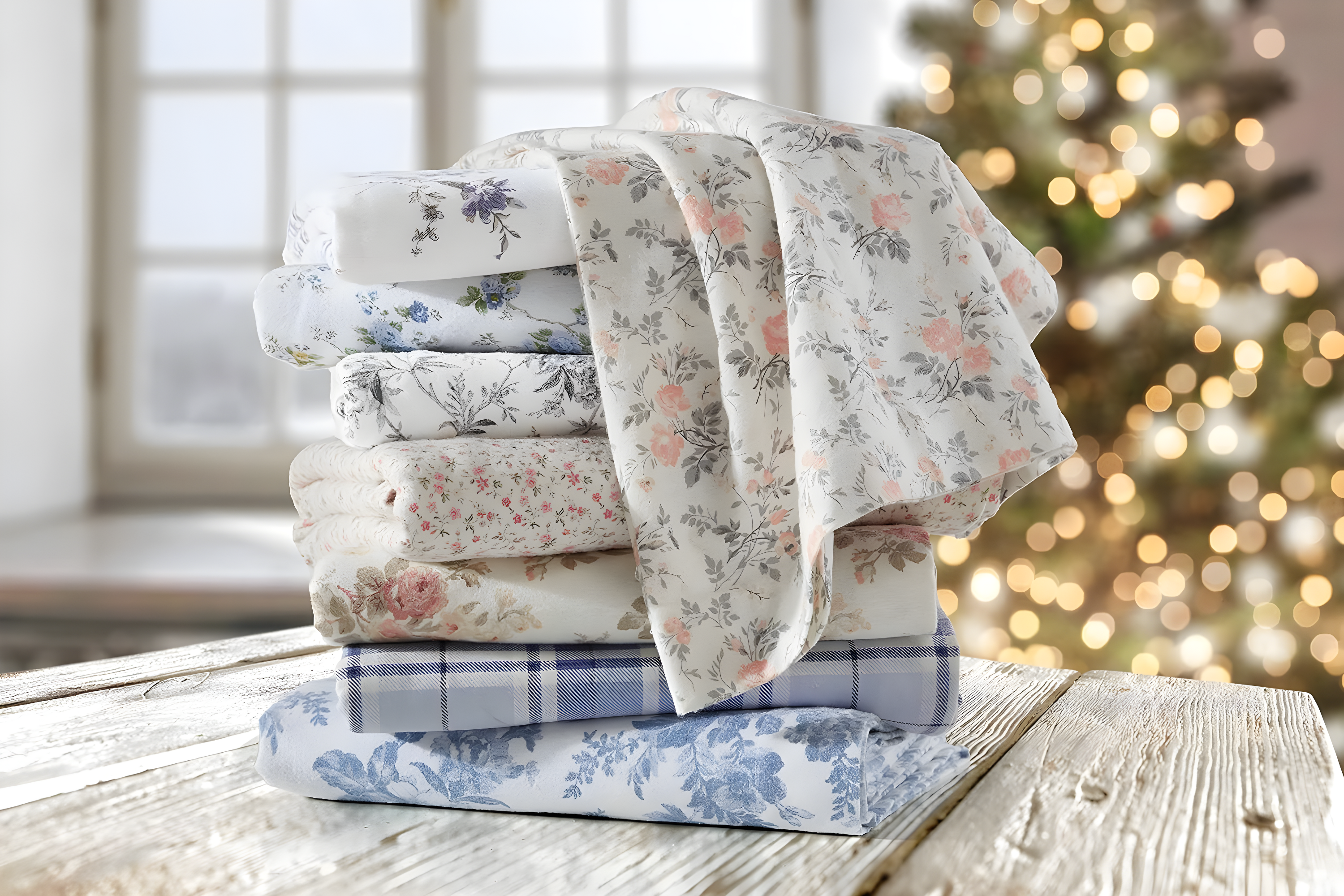 Laura Ashley Victoria Flannel Sheet Set Twin - Beige