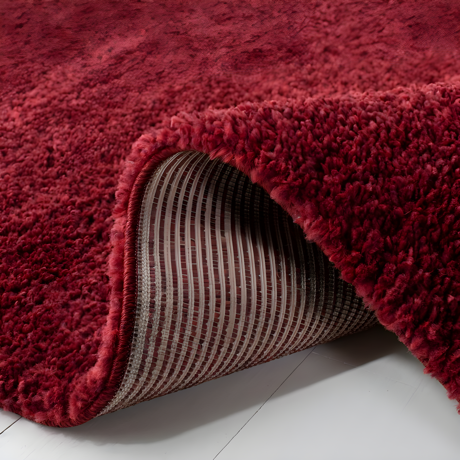 August Shag 900 AUG900 Power Loomed Indoor Area Rug - Burgundy - 8'x10' - Safavieh