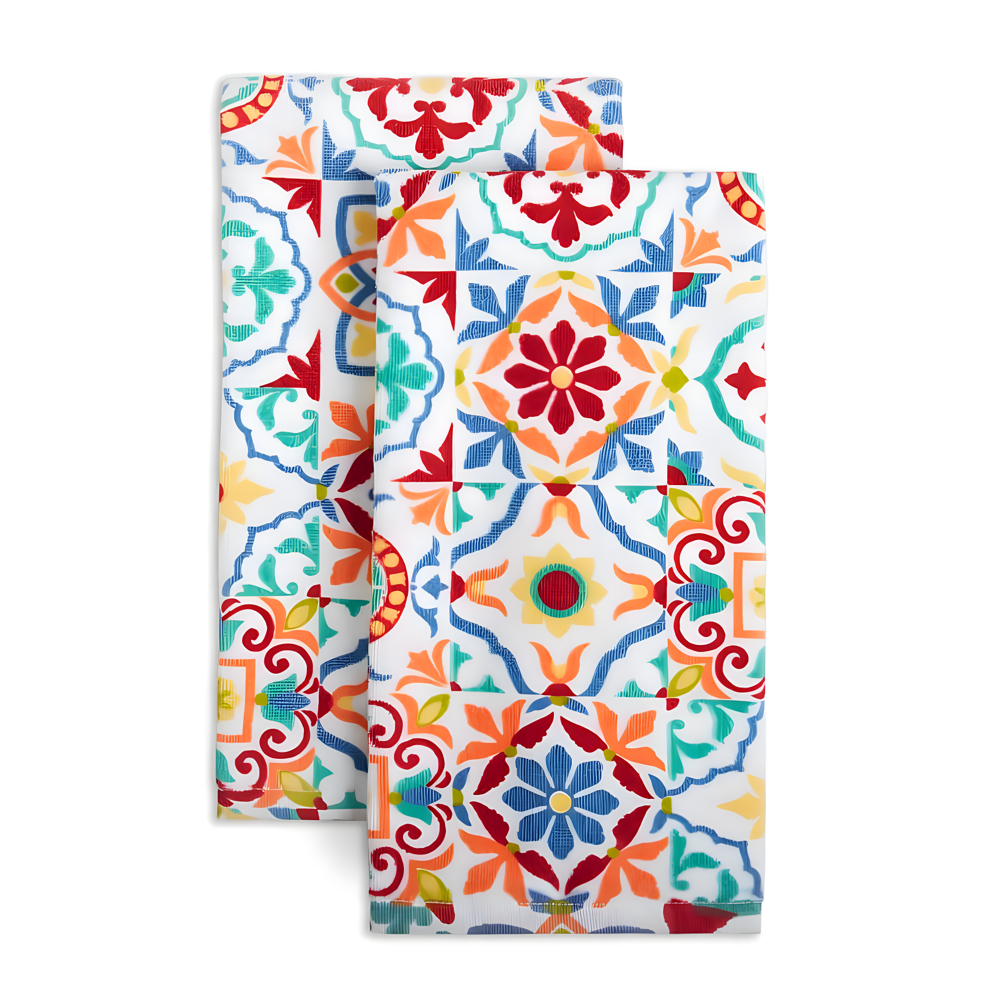 Fiesta Worn Tiles Kitchen Towels Set (Set of 2)