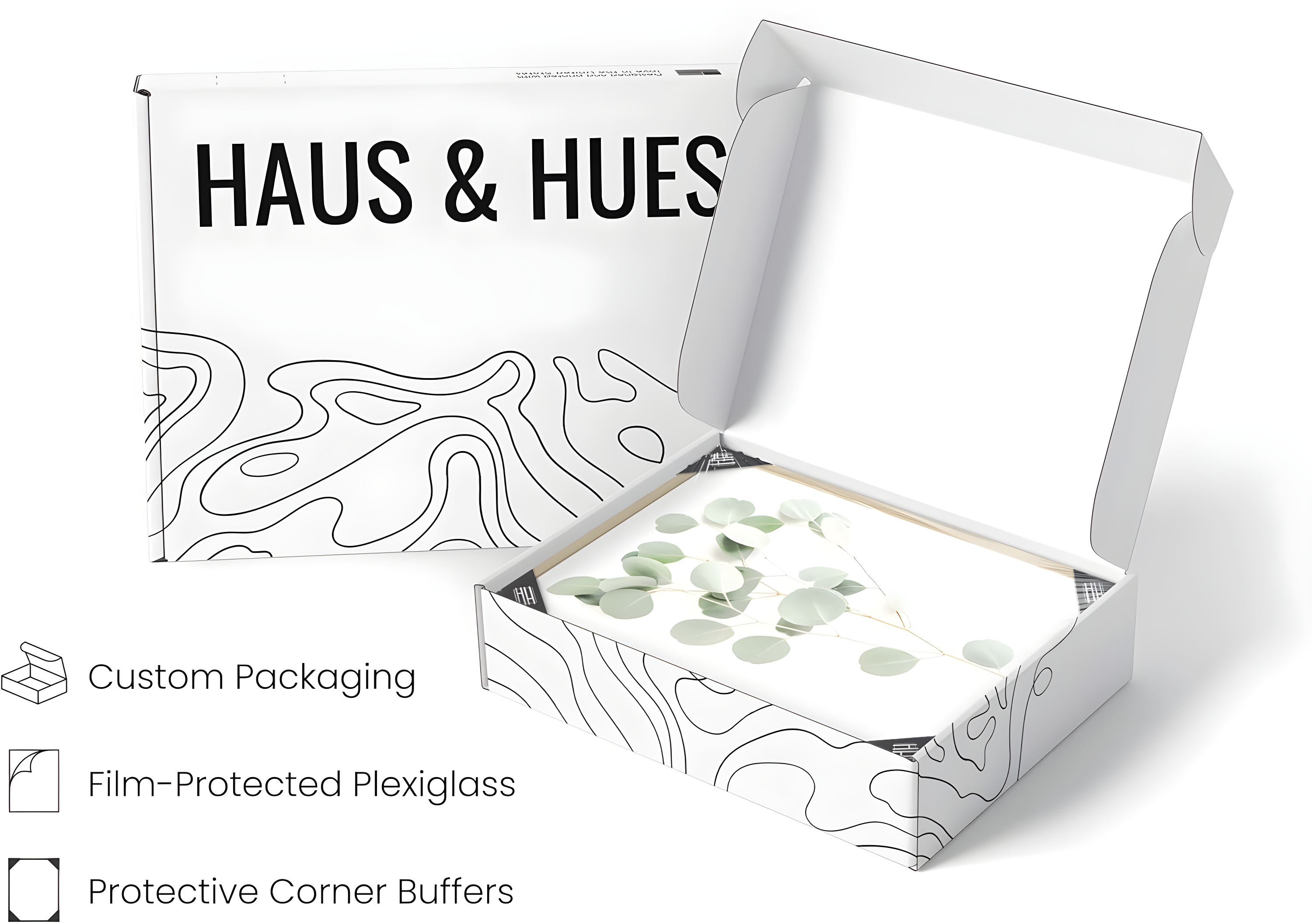 IDEA4WALL Minimal Botanical " IDEA4WALL Framed Pastel Green Forest Leaf Variety Wall Art, Set Of 4 Nature Wilderness Wall Decor Prints, Botanical Floral Wall Decor For Living Room, Bedroom " 4 - Pieces