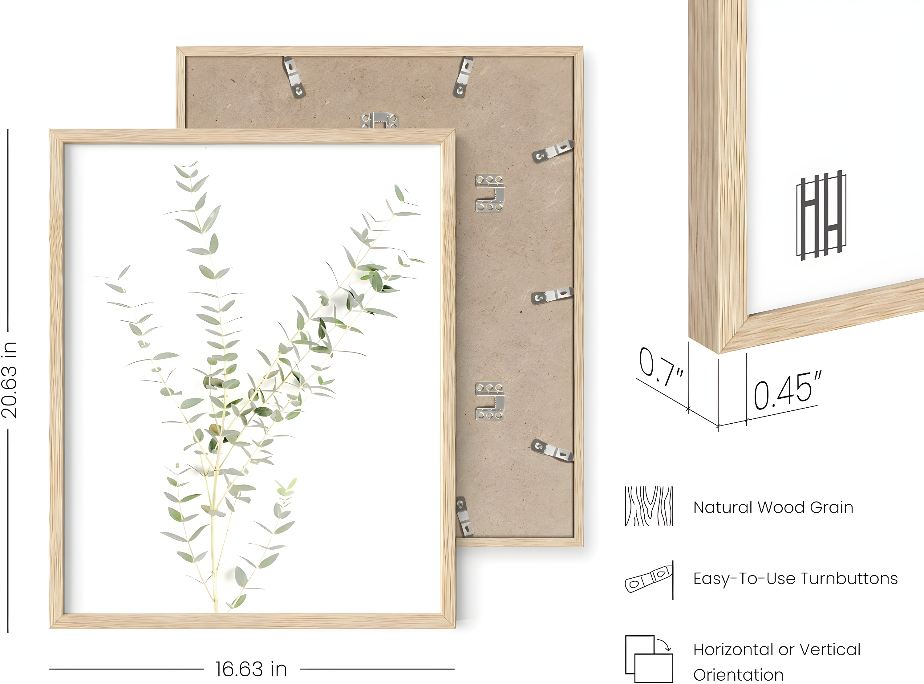 IDEA4WALL Minimal Botanical " IDEA4WALL Framed Pastel Green Forest Leaf Variety Wall Art, Set Of 4 Nature Wilderness Wall Decor Prints, Botanical Floral Wall Decor For Living Room, Bedroom " 4 - Pieces