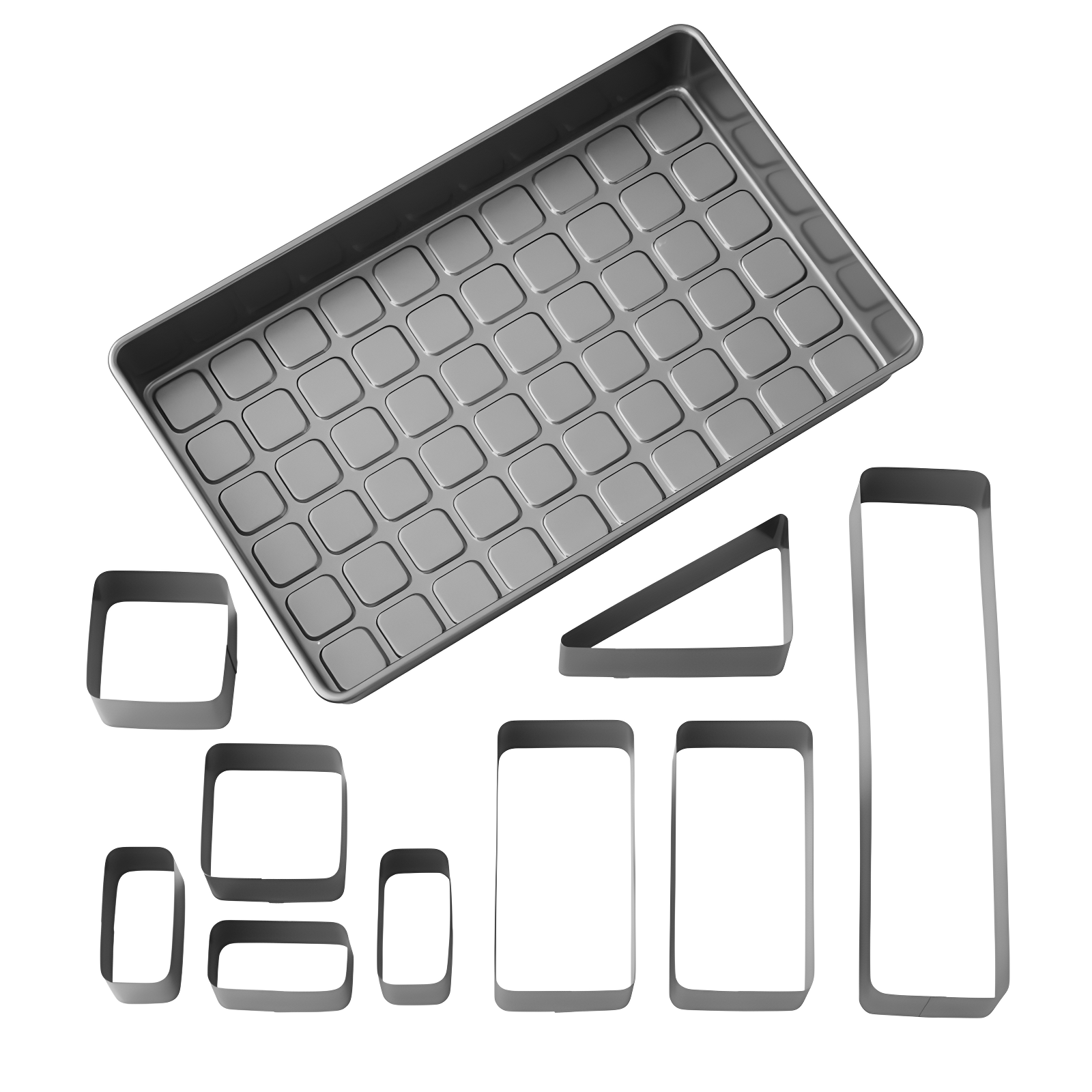 Wilton Countless Celebrations Non-Stick Rectangle 10 Piece Cake Pan Set