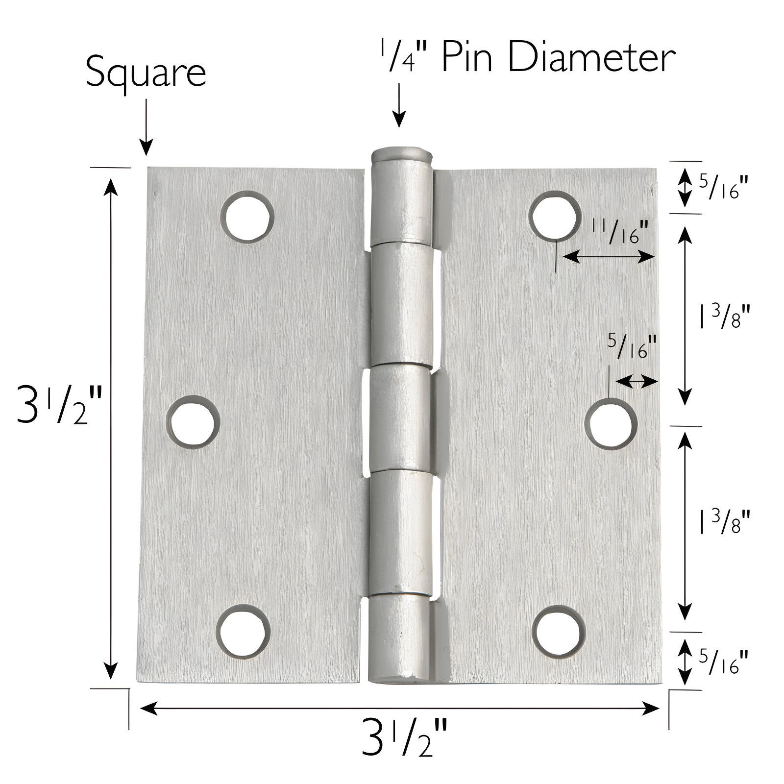 Design House 3-1/2 in. Butt Bearing 10 Door Hinges (Set of 10)