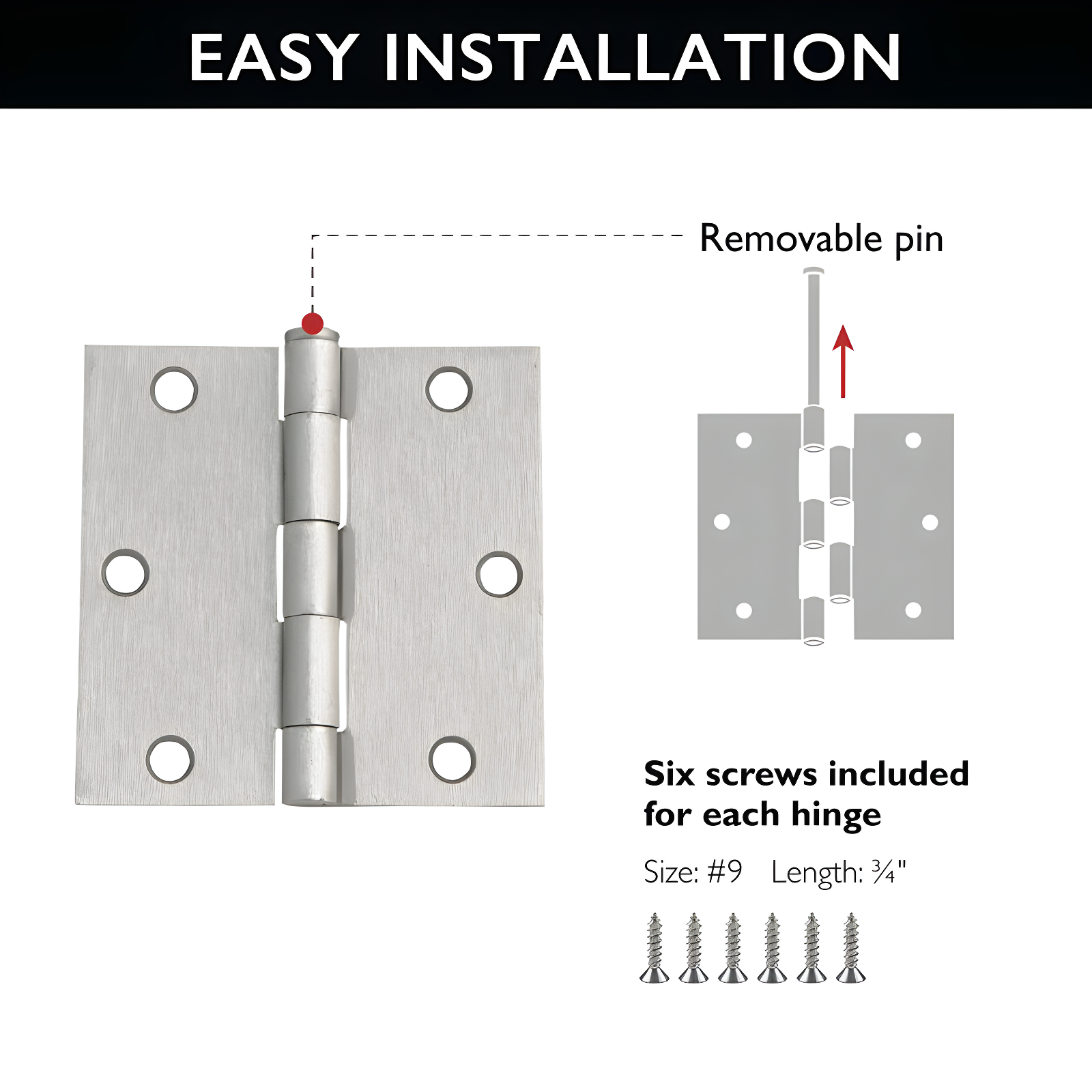 Design House 3-1/2 in. Butt Bearing 10 Door Hinges (Set of 10)