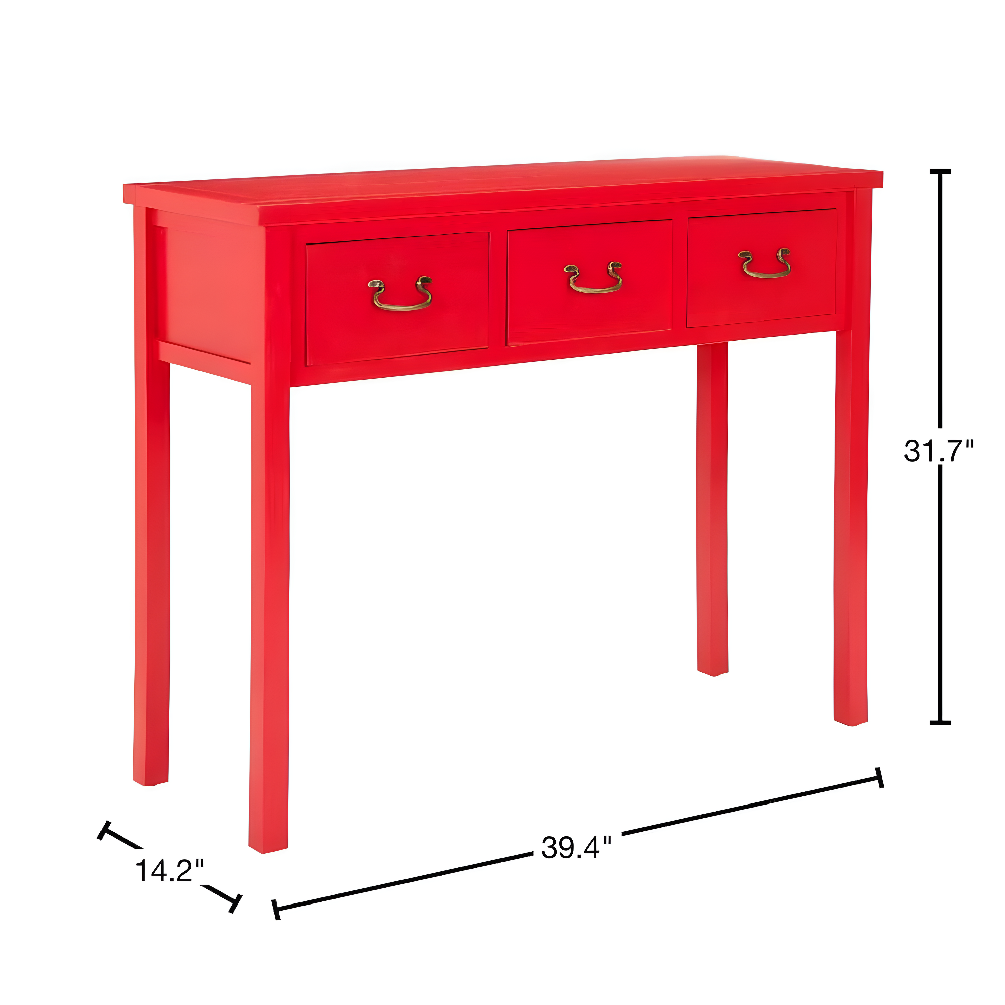 Cindy Console Table - Hot Red - Safavieh