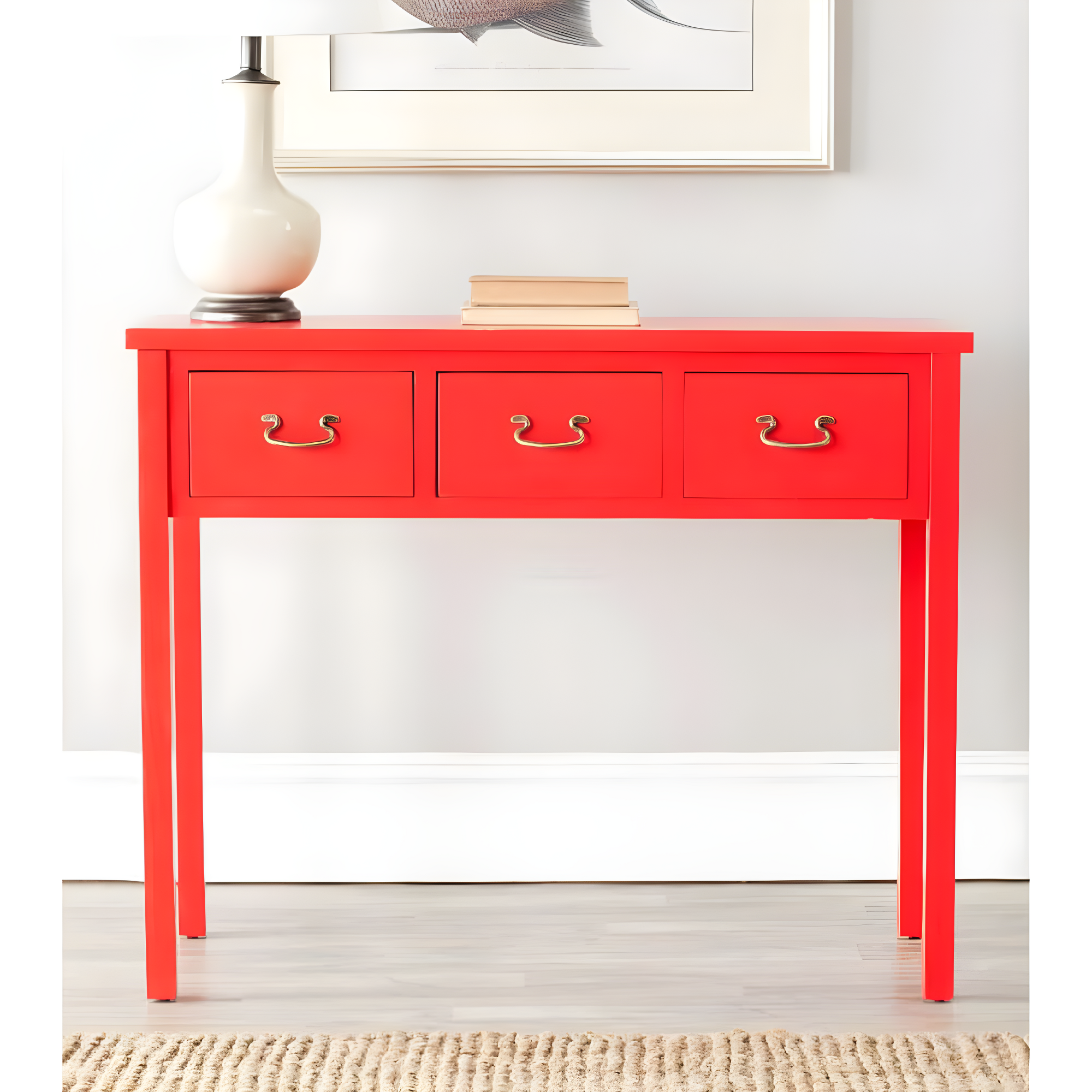Cindy Console Table - Hot Red - Safavieh