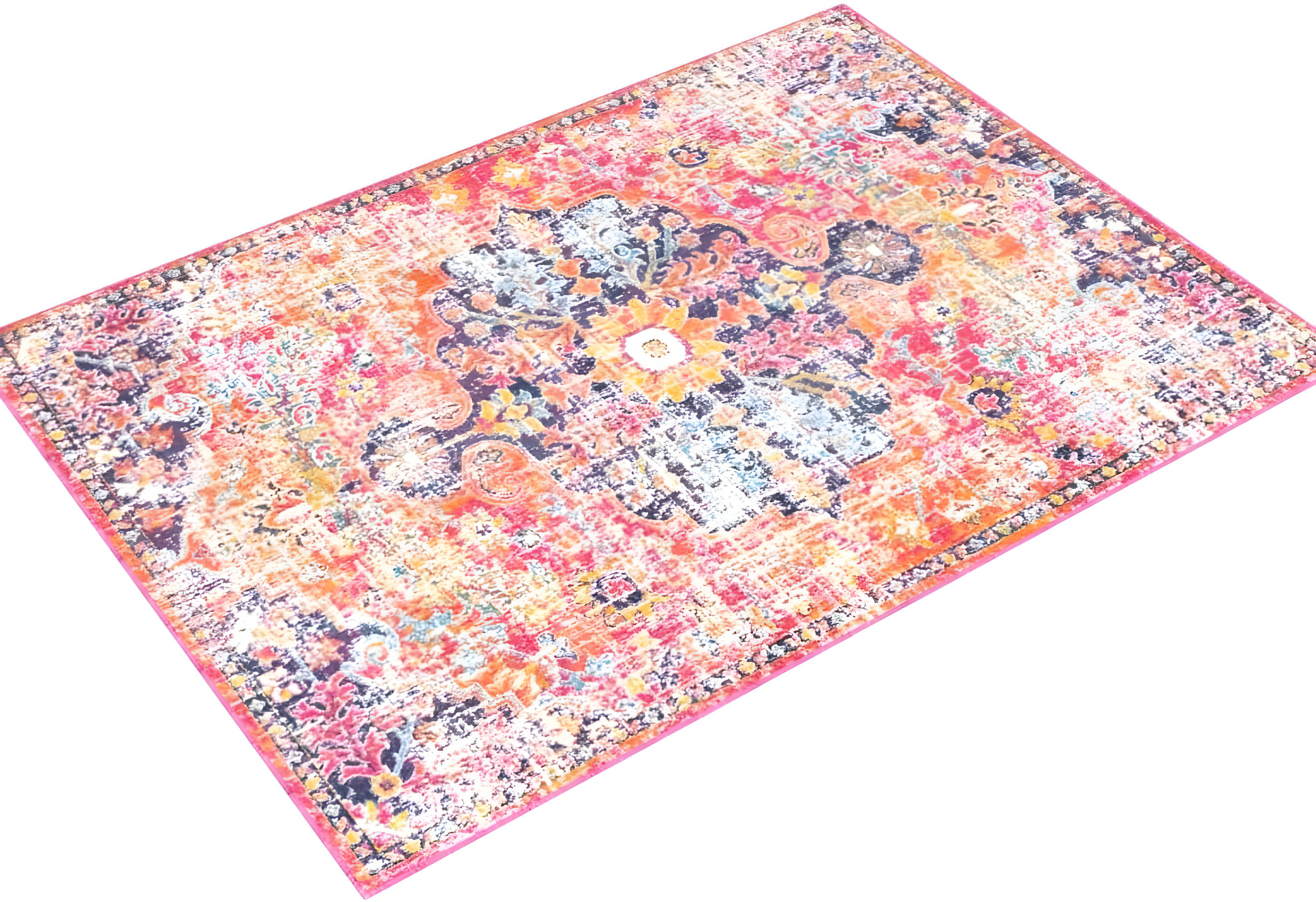 Livabliss 5'3"x7'3" Abby Traditional Rugs Teal: Medium Pile, Stain & Fade-Resistant, Indoor, Polypropylene