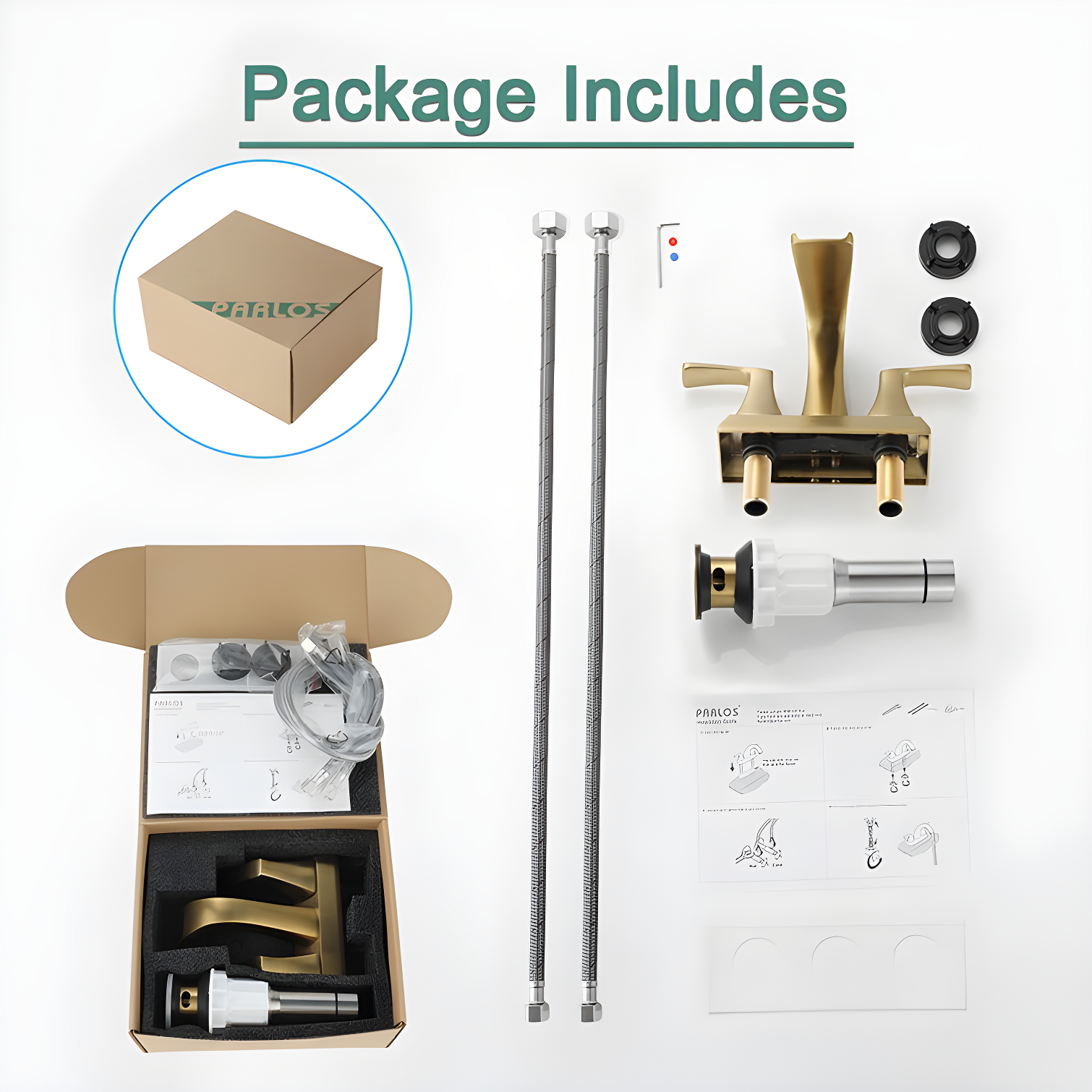 Doris Waterfall Centerset 2-handle Bathroom Faucet with Drain Assembly