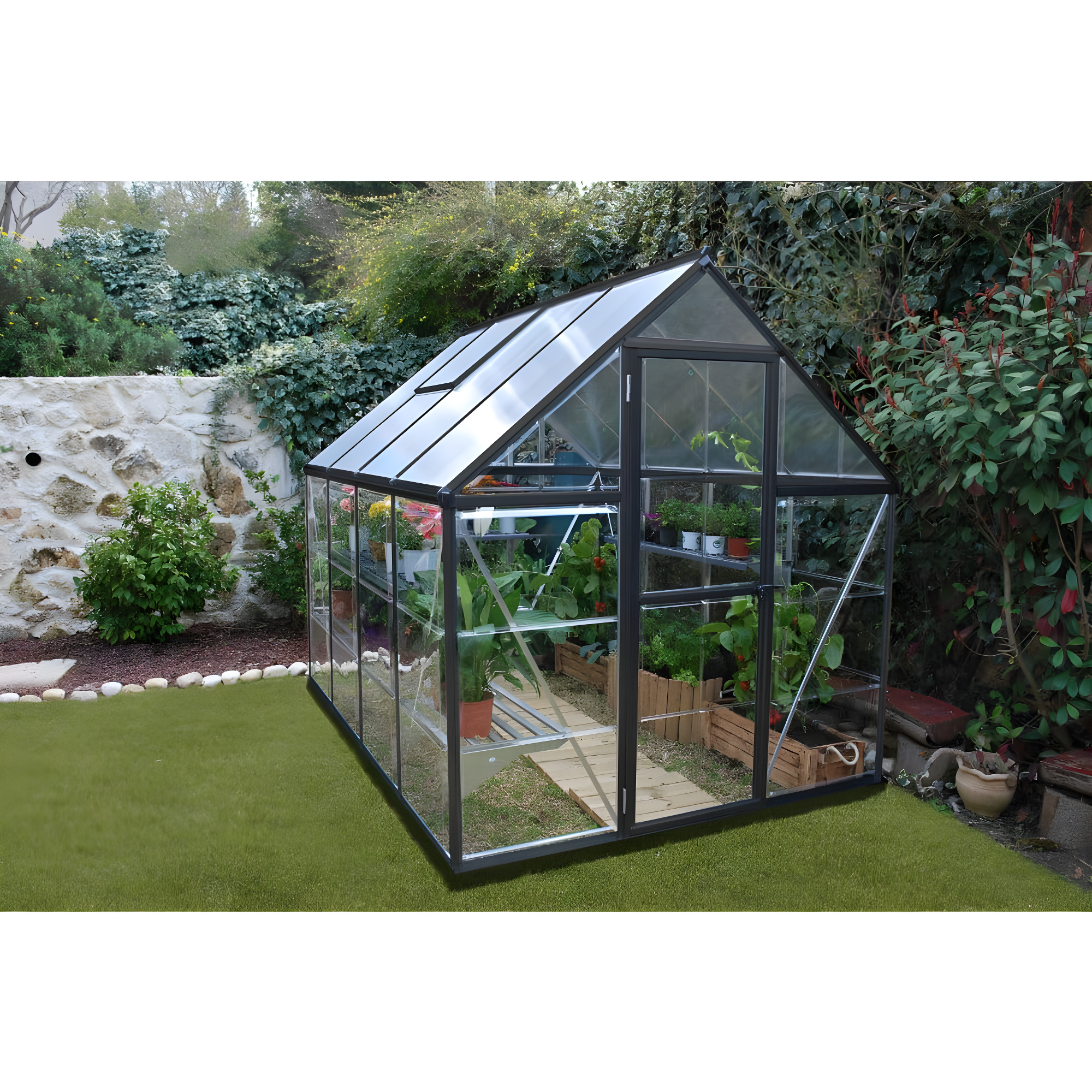 Palram - Canopia Hybrid Polycarbonate Hobby Greenhouse