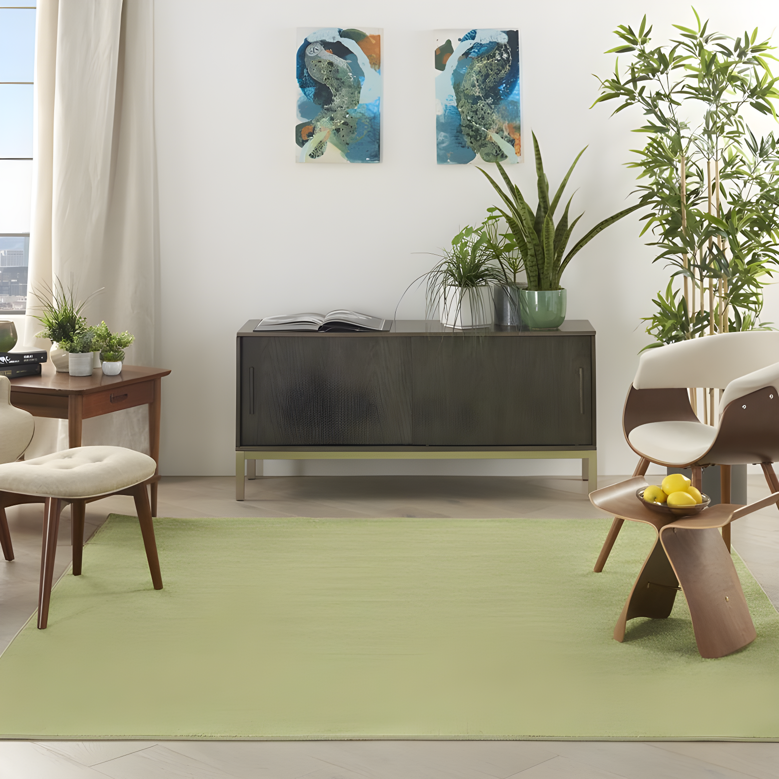 Nourison Nourison Essentials NRE01 Indoor/outdoor Area Rug - Green 5' x square