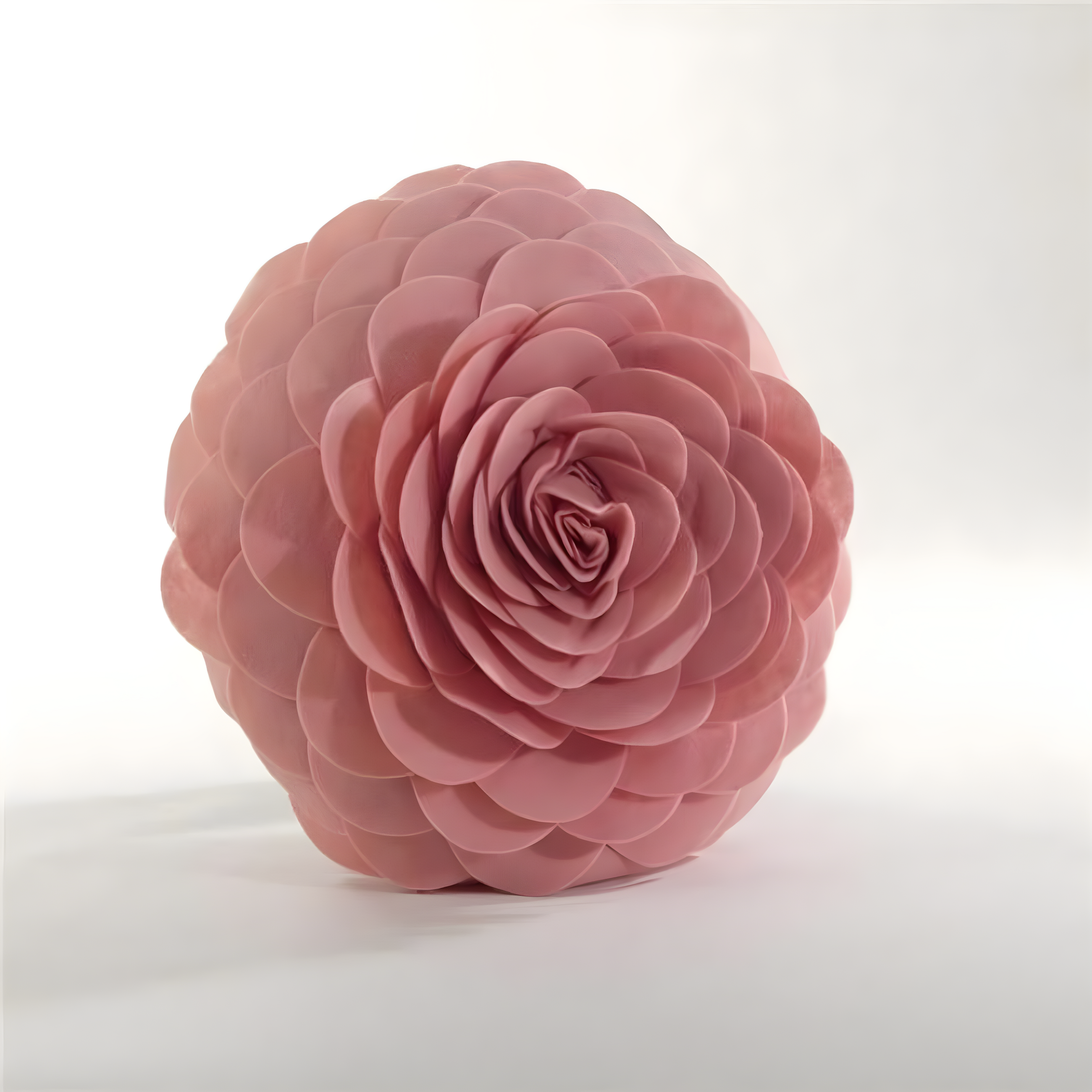 Flower Appliqued Felt Throw Pillow