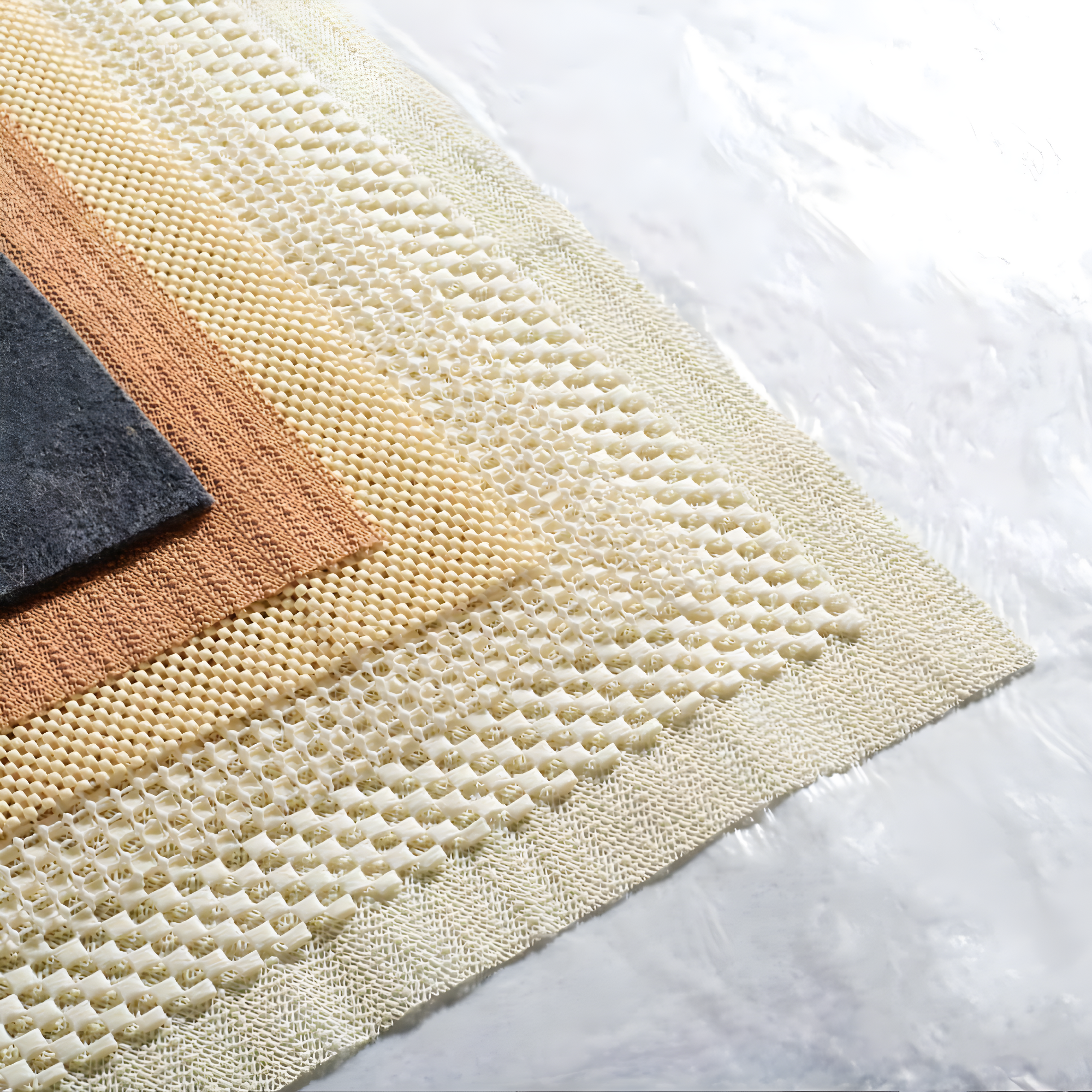 Grid Pad PAD110 Power Loomed Indoor Rug Pad - Creme - 8' Round - Safavieh