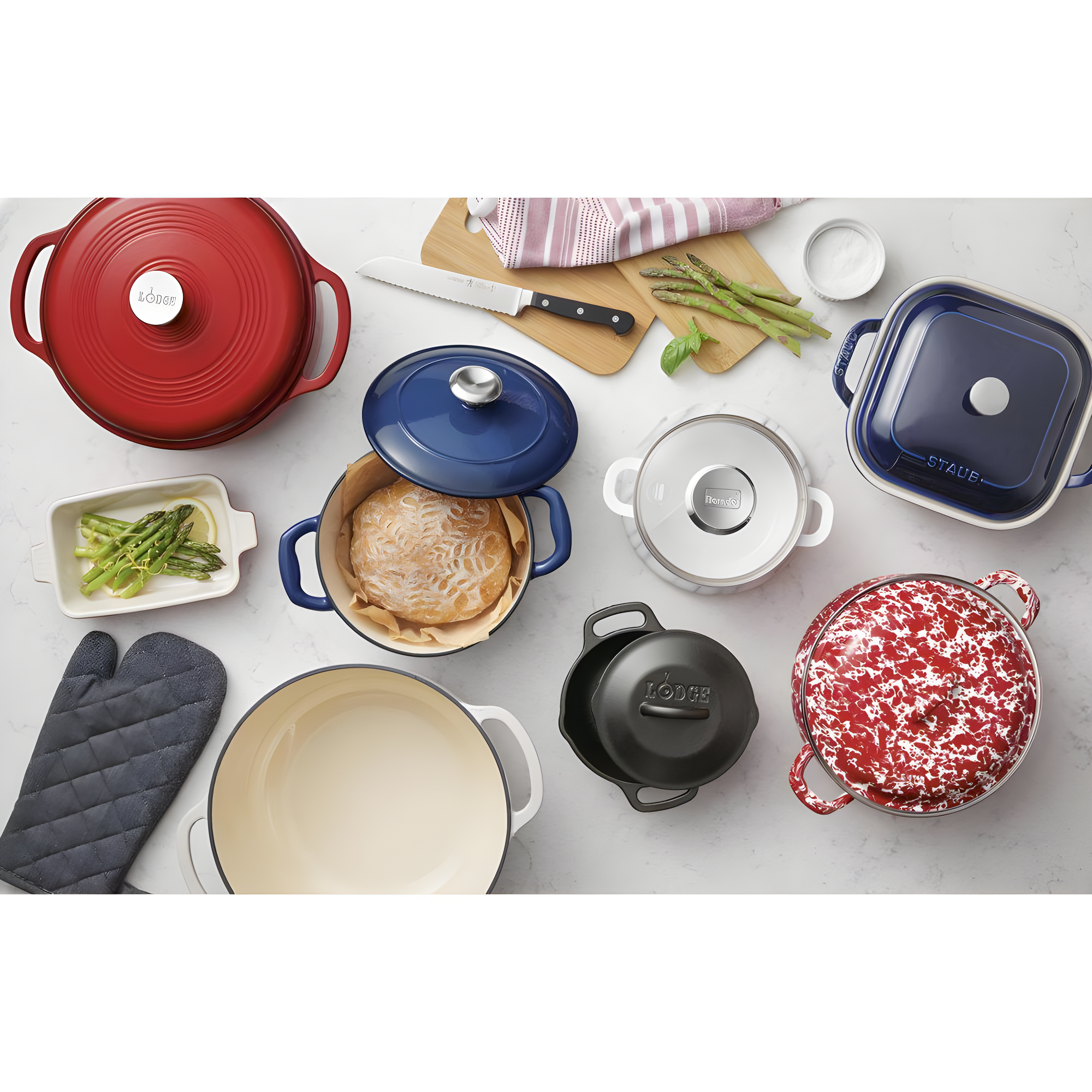 Golden Rabbit Golden Rabbit Swirl 4 Quarts Enamelware Round Dutch Oven