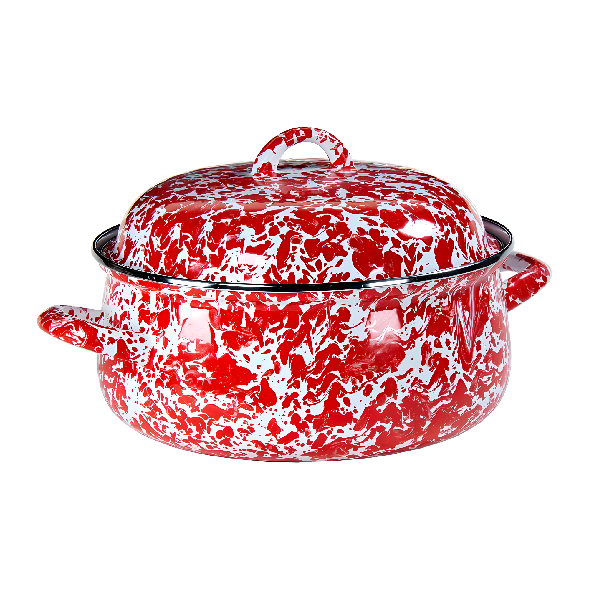 Golden Rabbit Golden Rabbit Swirl 4 Quarts Enamelware Round Dutch Oven