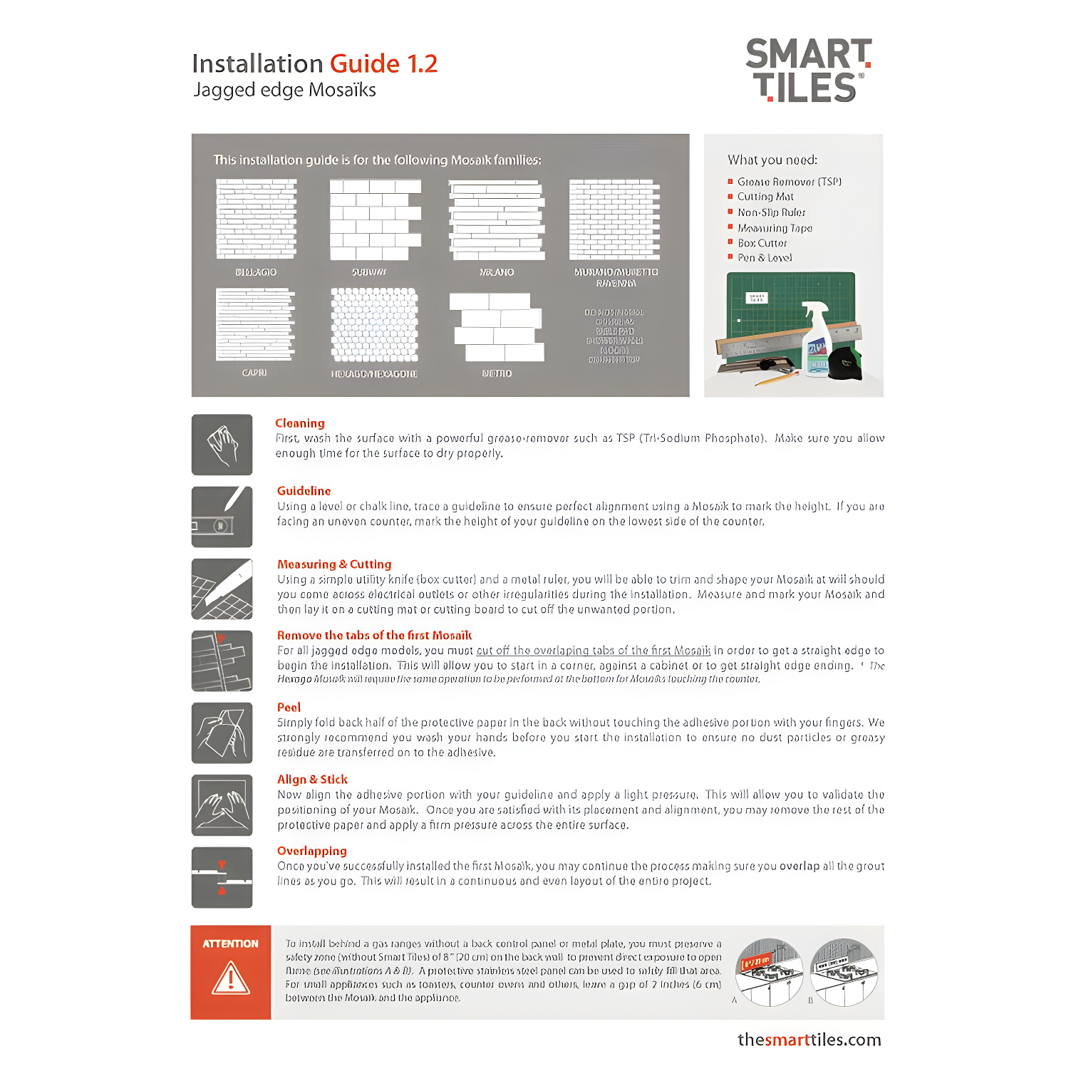 Peel and Stick Gel Backsplash Tile Metro 12'' x 8'' (Set of 4)