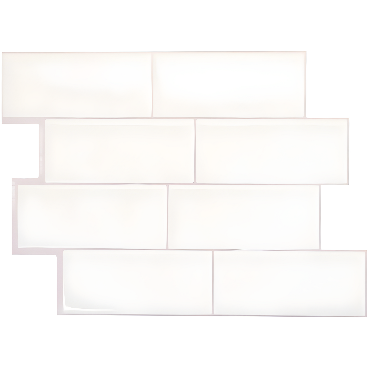 Peel and Stick Gel Backsplash Tile Metro 12'' x 8'' (Set of 4)