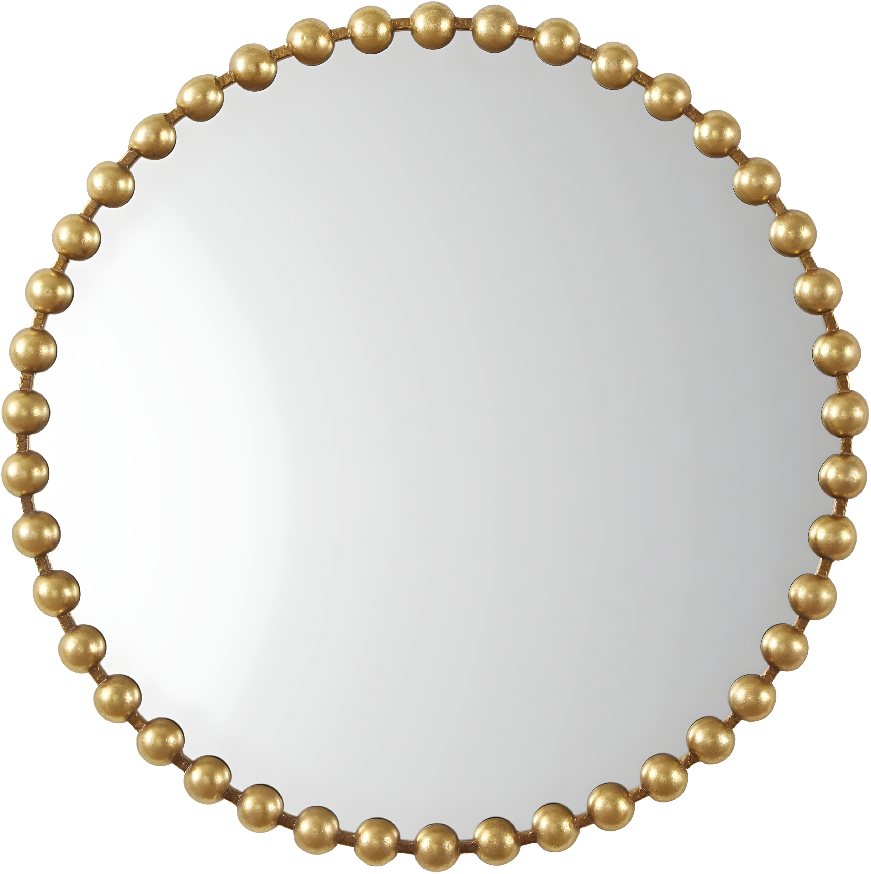 Marlowe Beaded Round Metal Wall Mirror