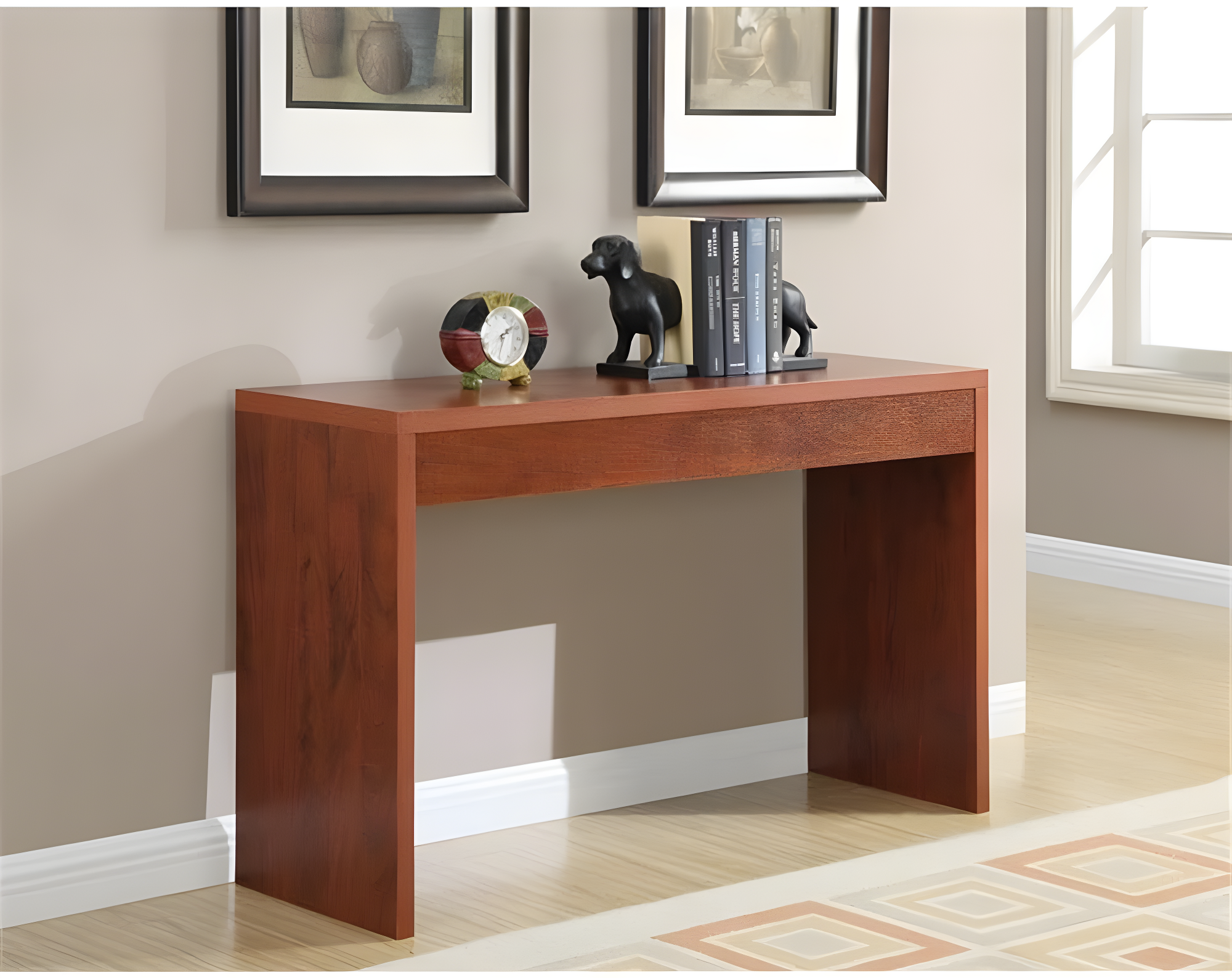 Convenience Concepts Northfield Hall Console Table/Desk, Cherry Wood Finish