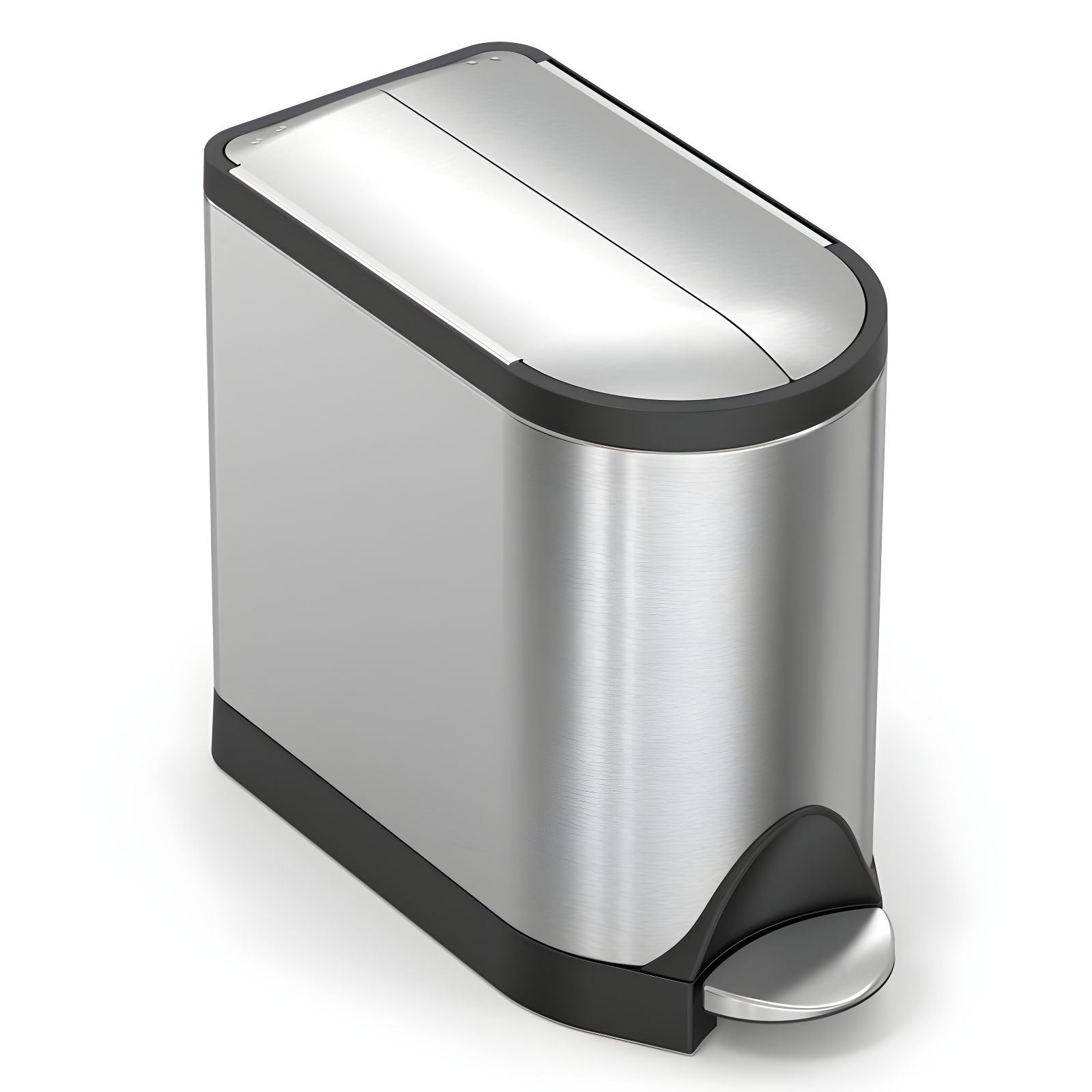 simplehuman ® Brushed Metal Butterfly Trash Can