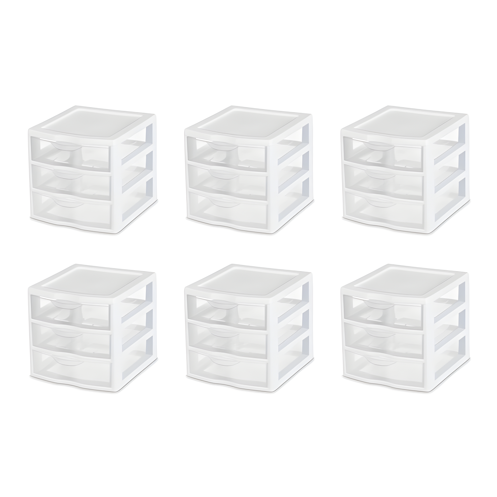 Sterilite Sterilite Clearview Plastic Multipurpose Small 3 Drawer Desktop Storage Organization Unit for Home, Classrooms, or Office Spaces