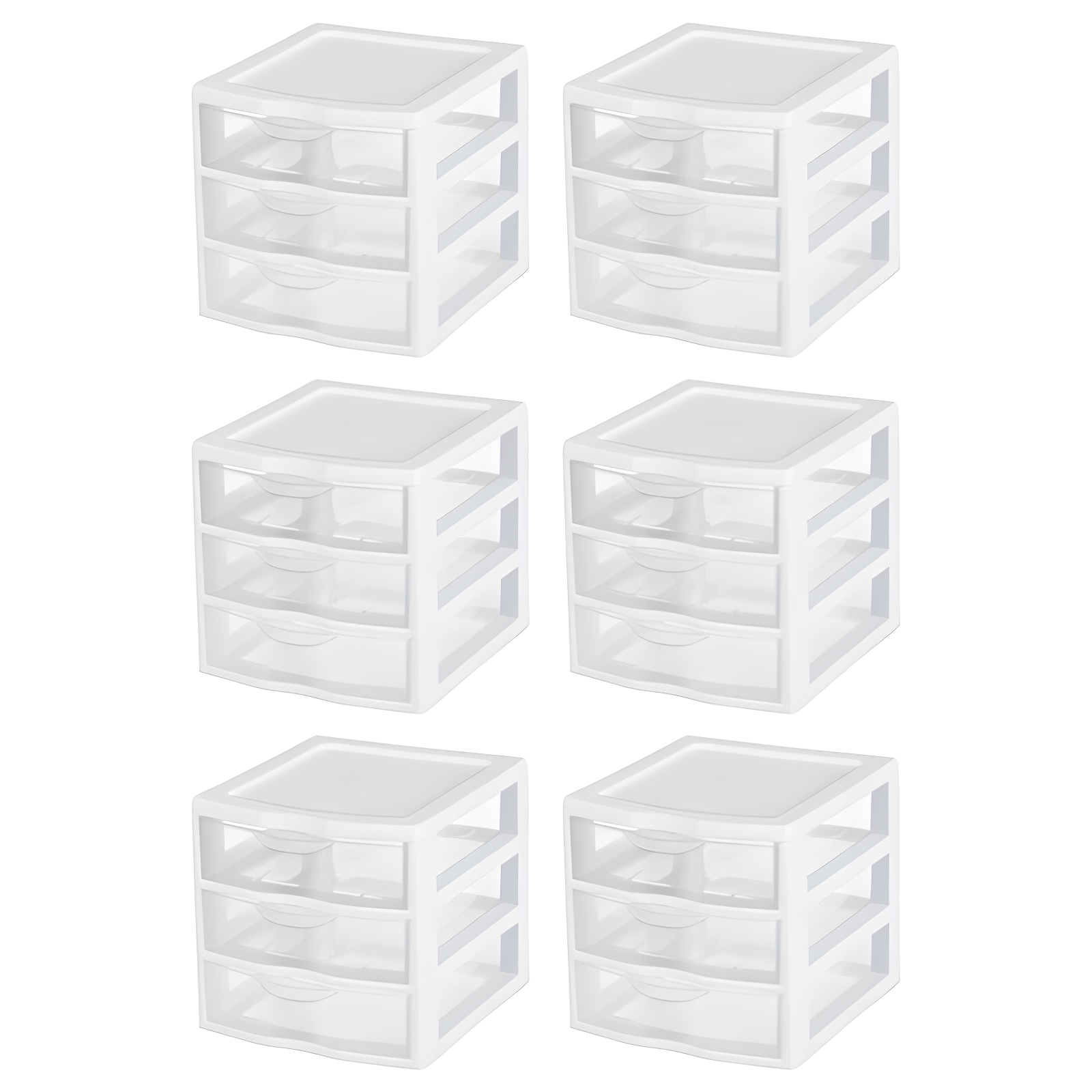 Sterilite Sterilite Clearview Plastic Multipurpose Small 3 Drawer Desktop Storage Organization Unit for Home, Classrooms, or Office Spaces