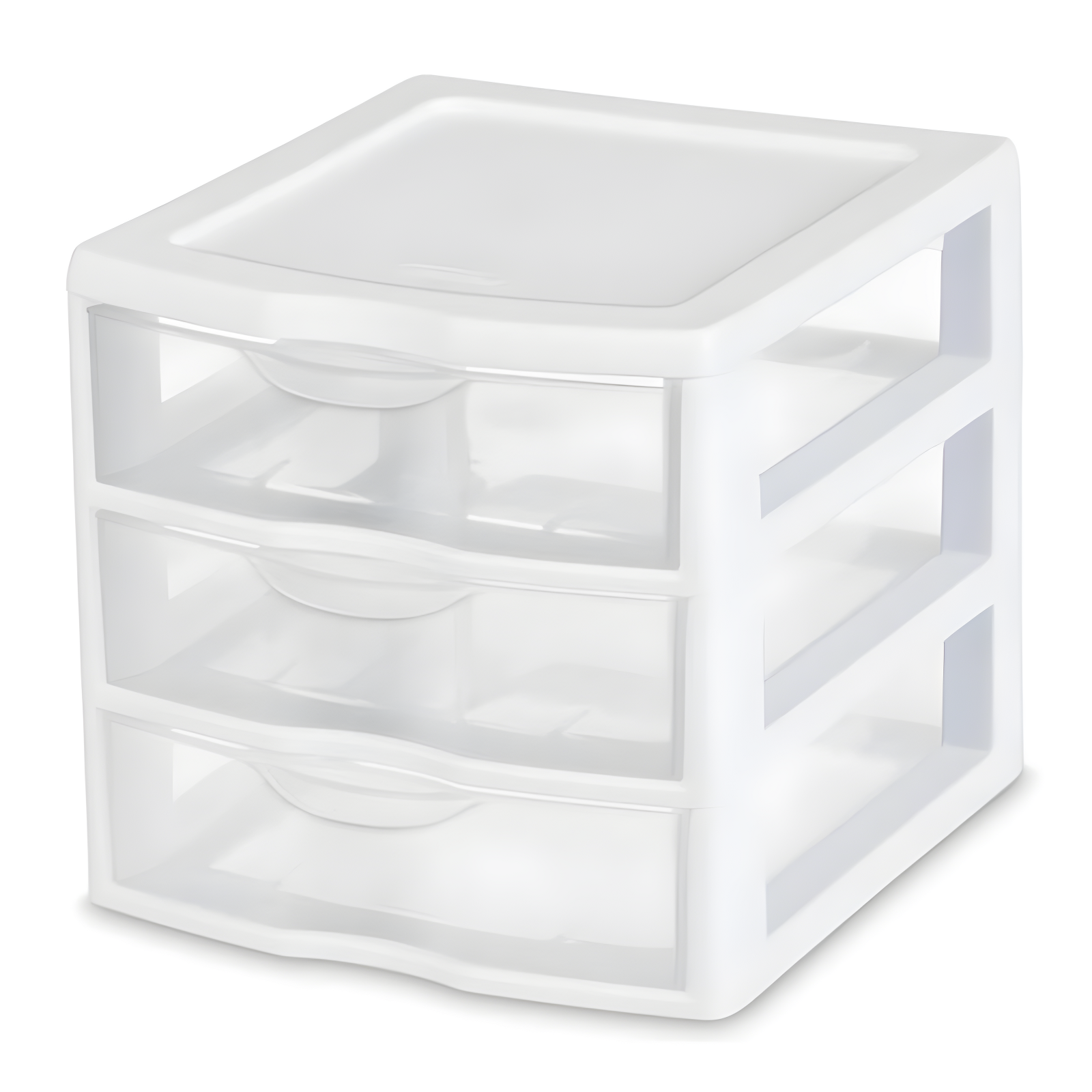Sterilite Sterilite Clearview Plastic Multipurpose Small 3 Drawer Desktop Storage Organization Unit for Home, Classrooms, or Office Spaces