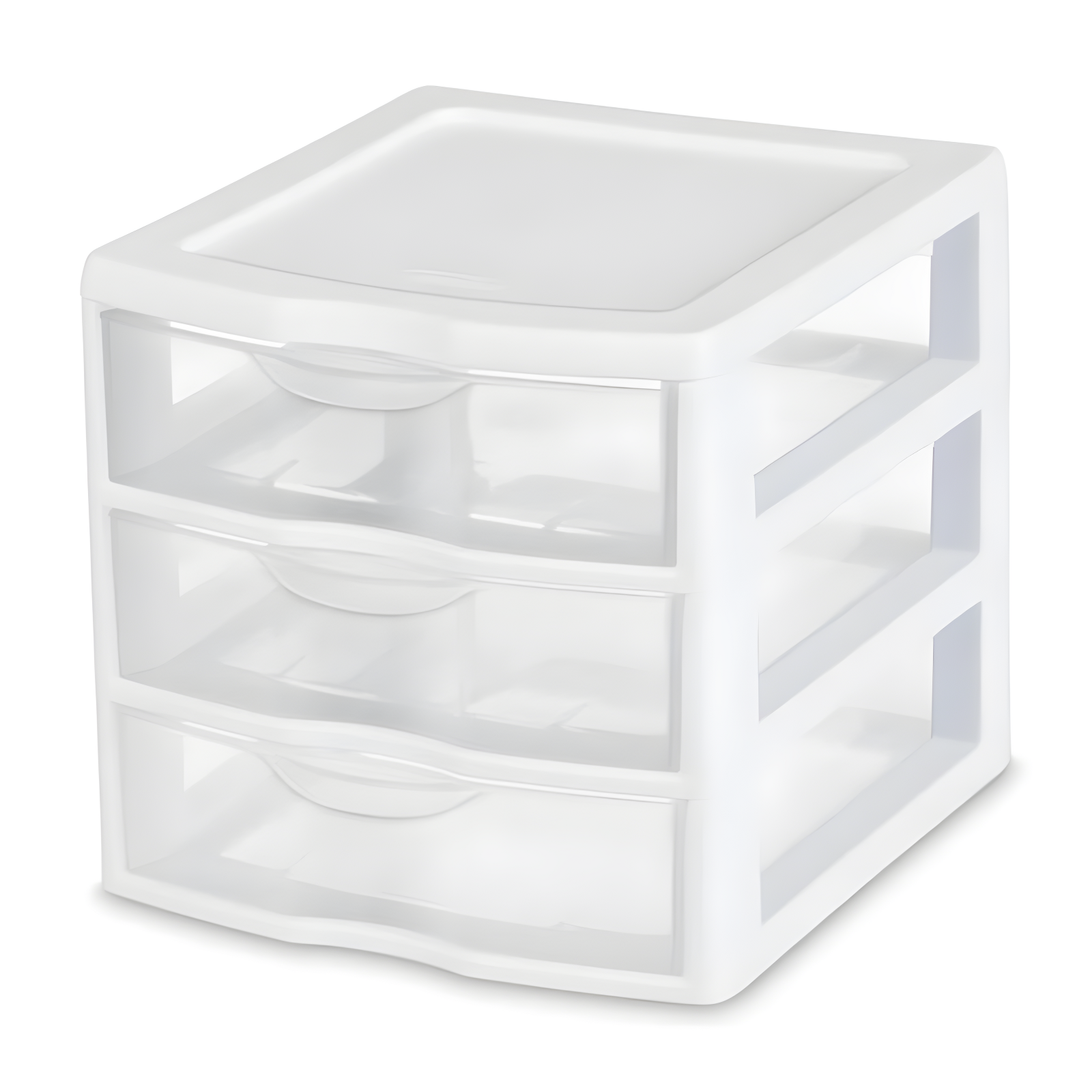 Sterilite Sterilite Clearview Plastic Multipurpose Small 3 Drawer Desktop Storage Organization Unit for Home, Classrooms, or Office Spaces